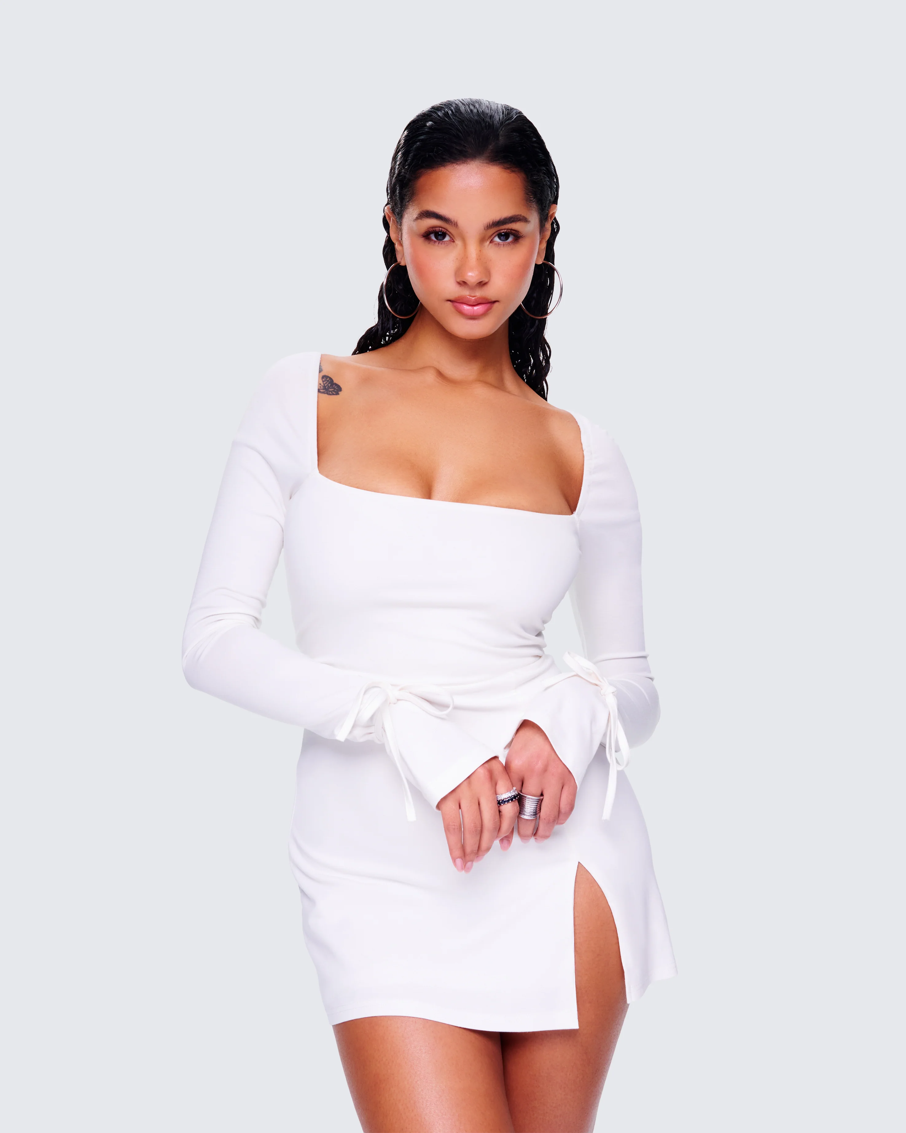 Kesia Ivory Mini Dress - Image 7