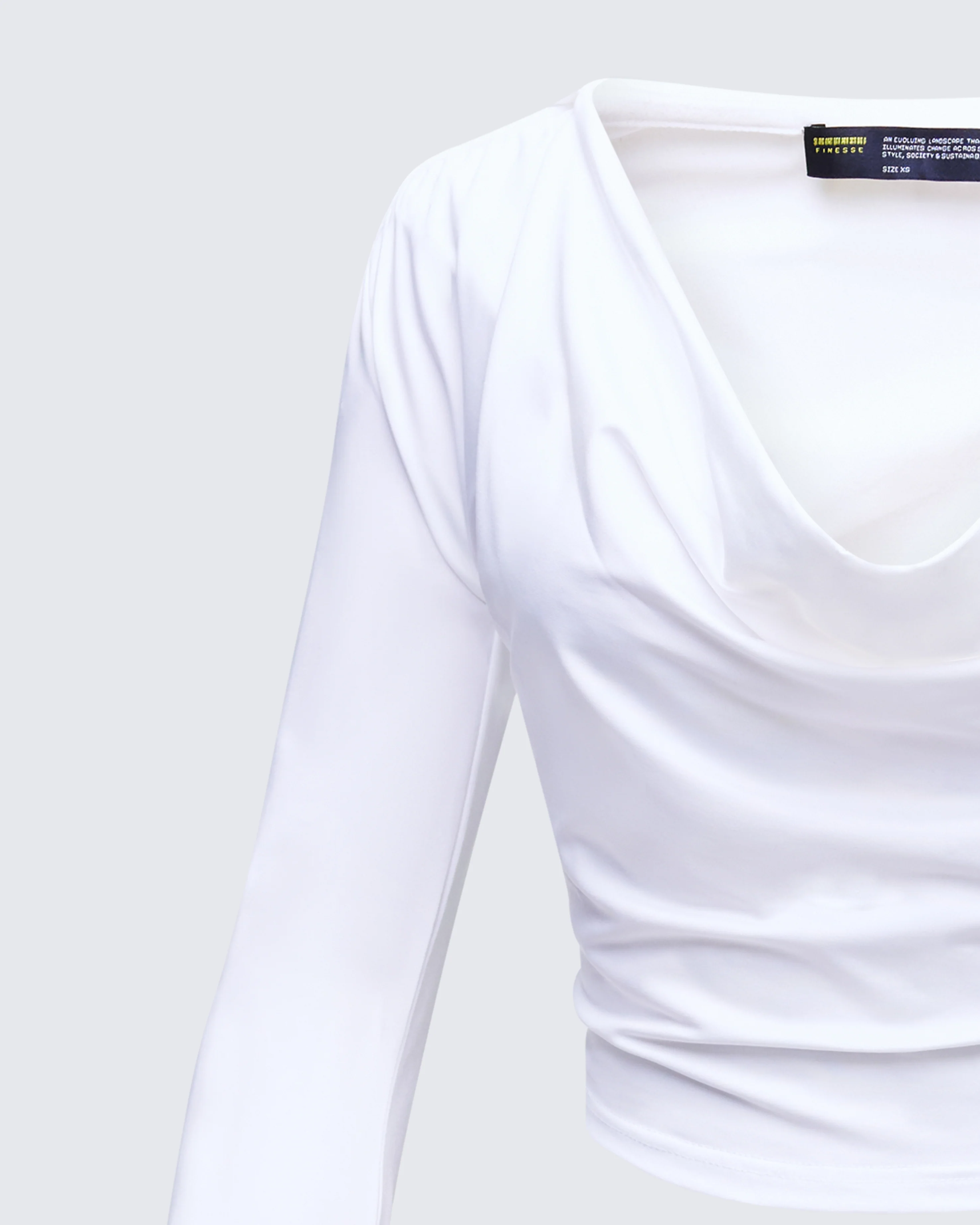 Khalia White Deep Plunging Top - Image 6