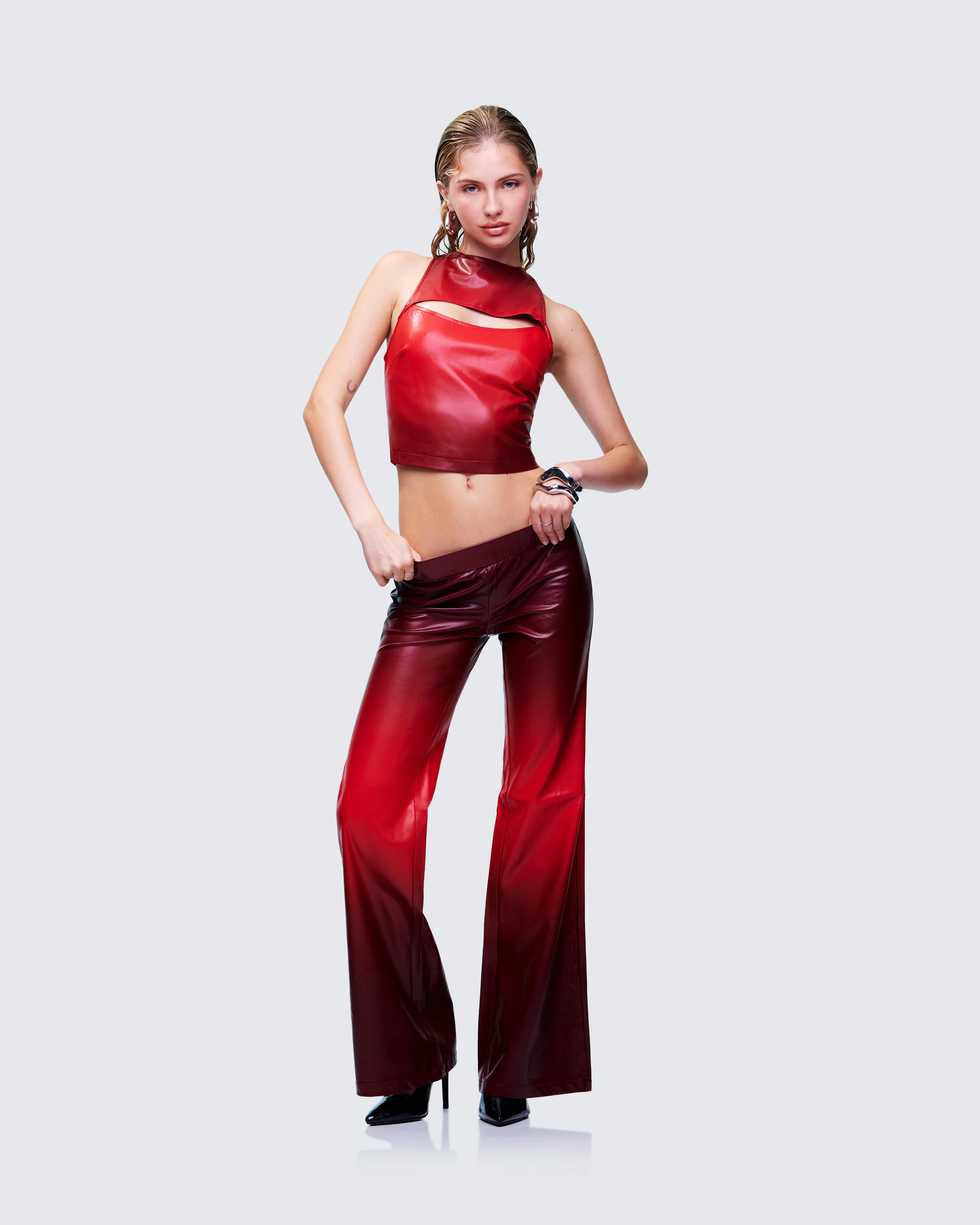 Kiara Multi Ombre Vegan Leather Top - Image 5