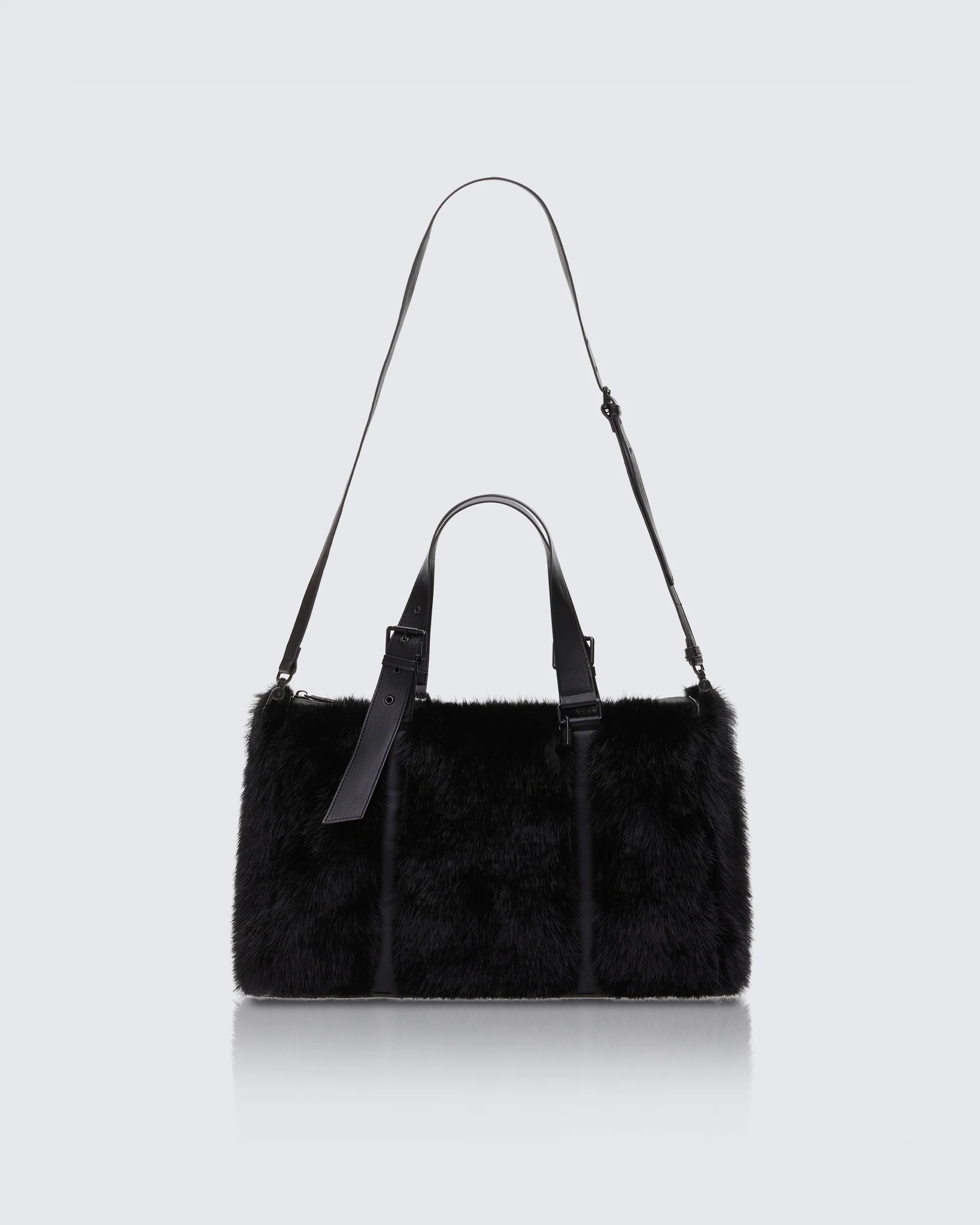 Kimora Black Y2K Fur Holdall - Image 2