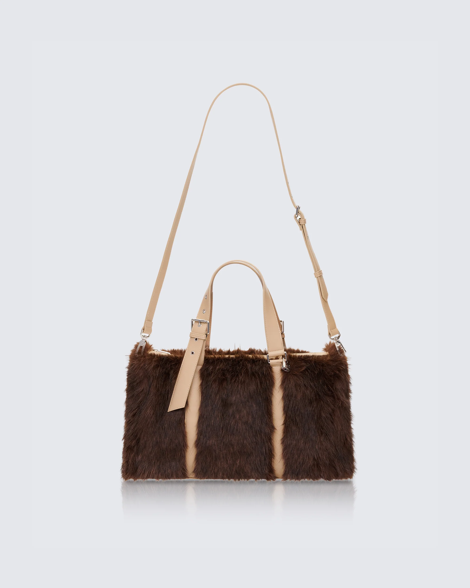 Kimora Brown Y2K Fur Holdall - Image 2