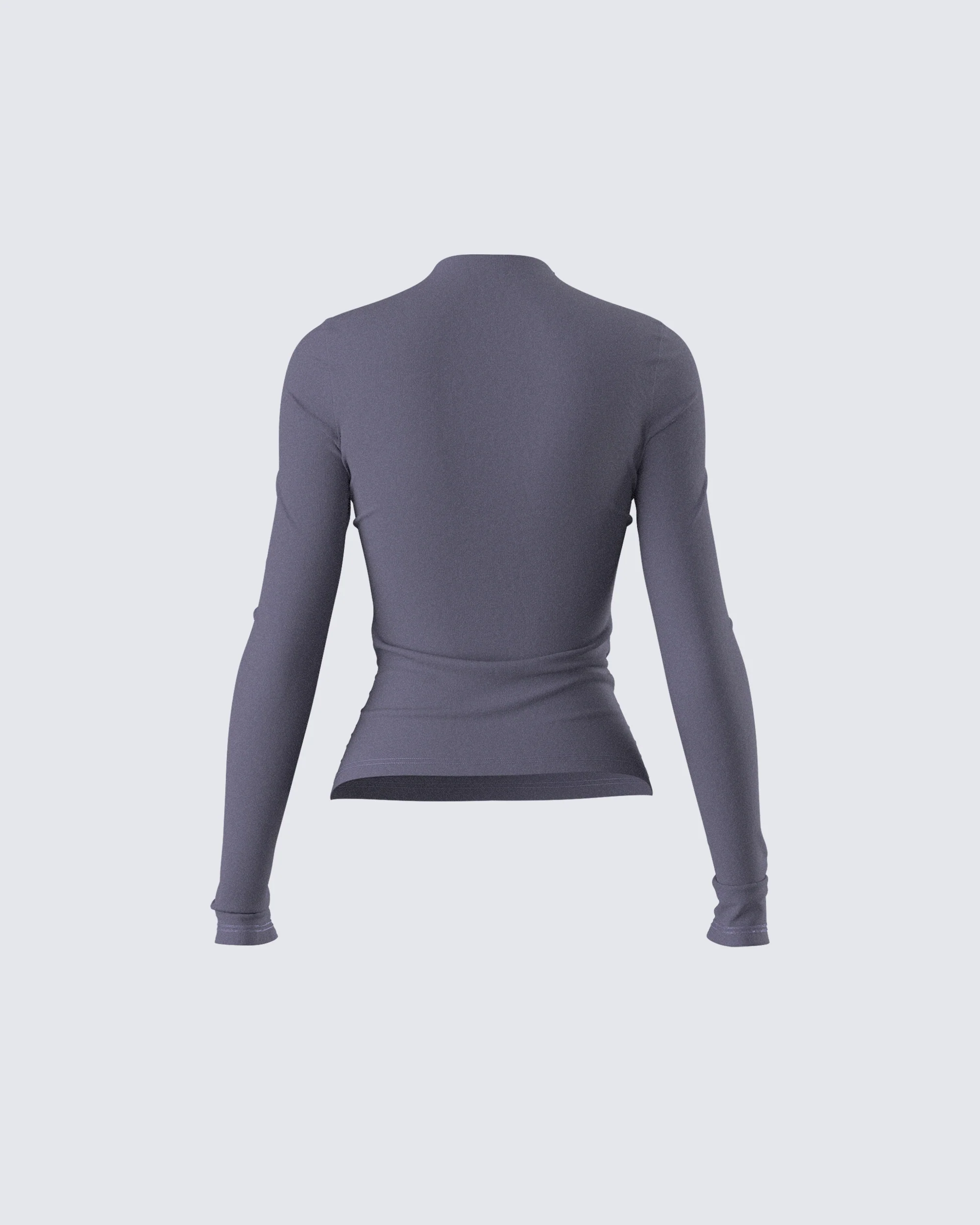 Kiraz Charcoal Grey Long Sleeve Top - Image 3