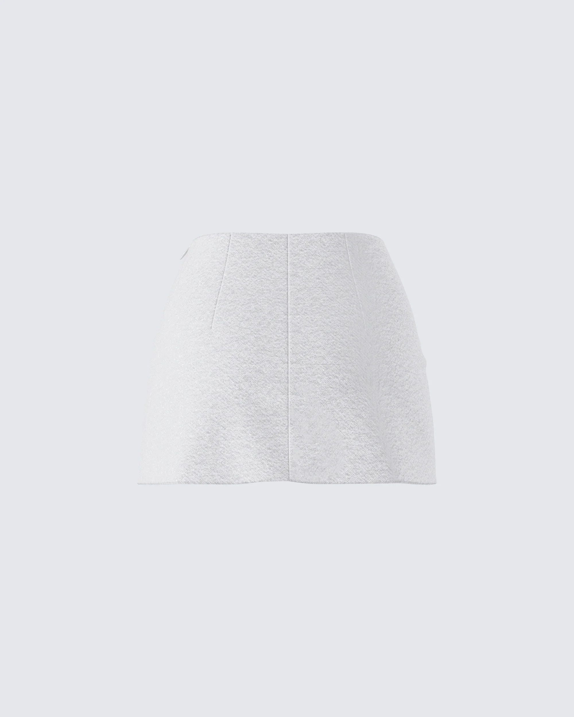 Kiraz Heather Grey Micro Mini Skirt - Image 3