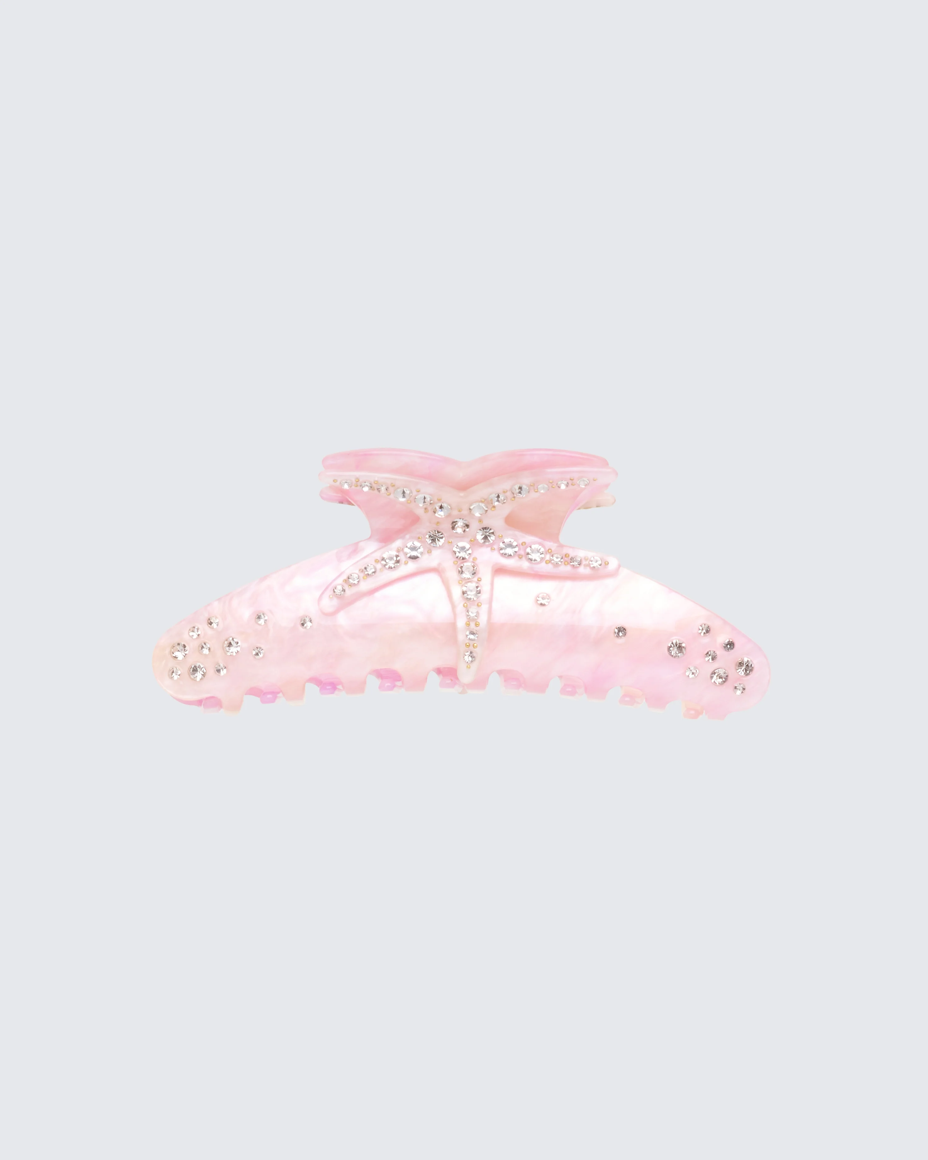 Kismet Pink Diamante Starfish Hair Claw - Image 2