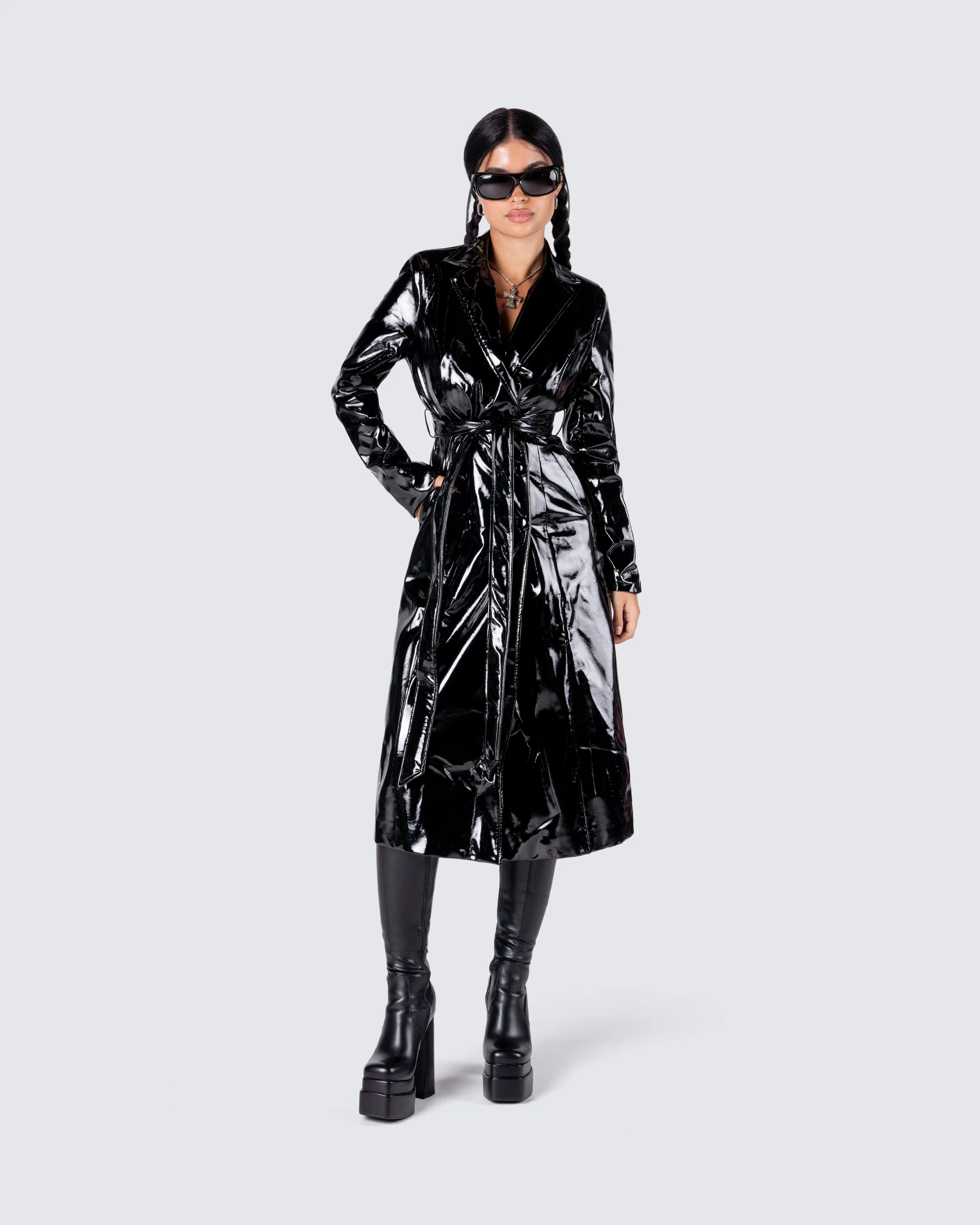Knox Vegan Leather Coat - Image 7