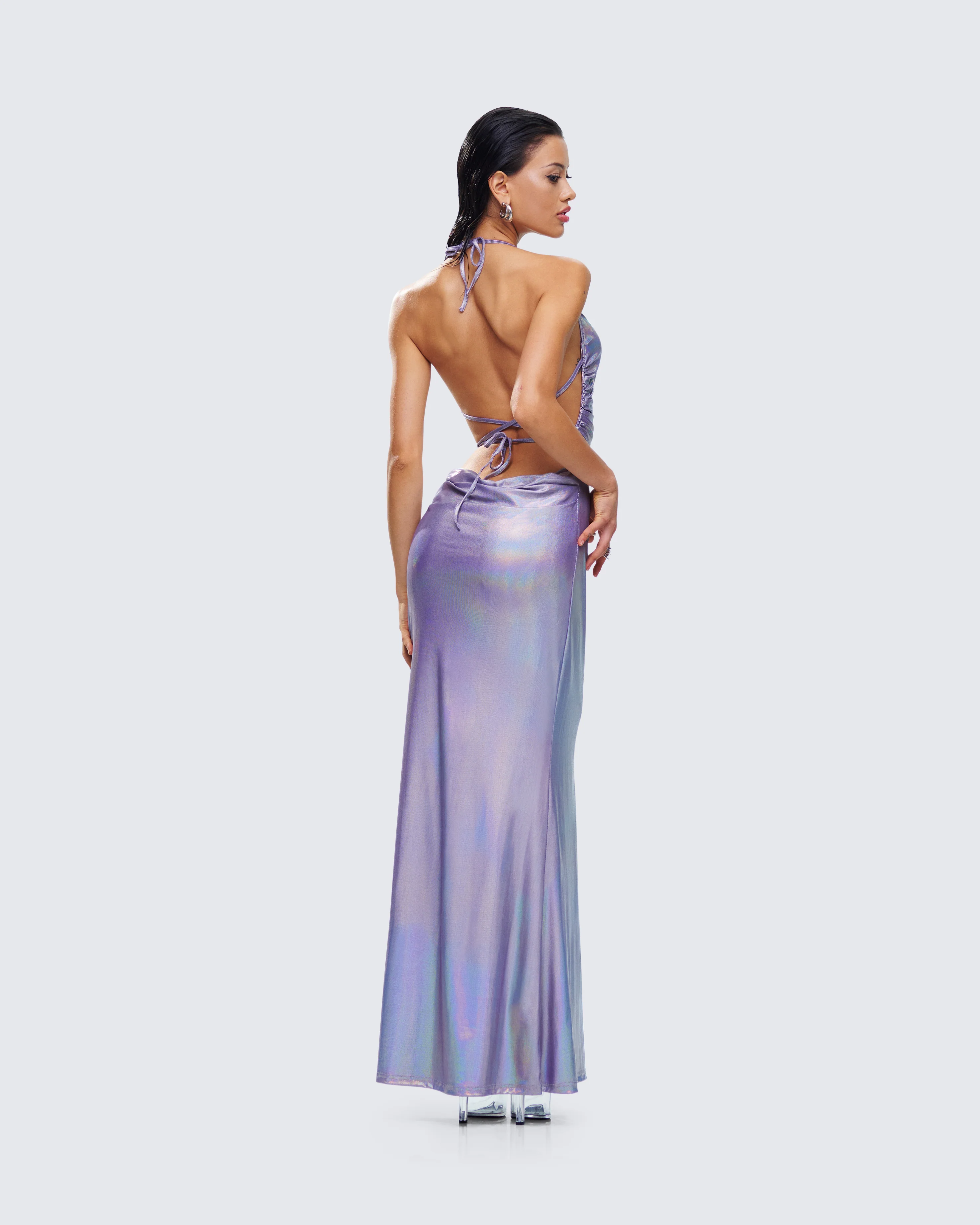 Koa Gunmetal Metallic Gown - Image 5