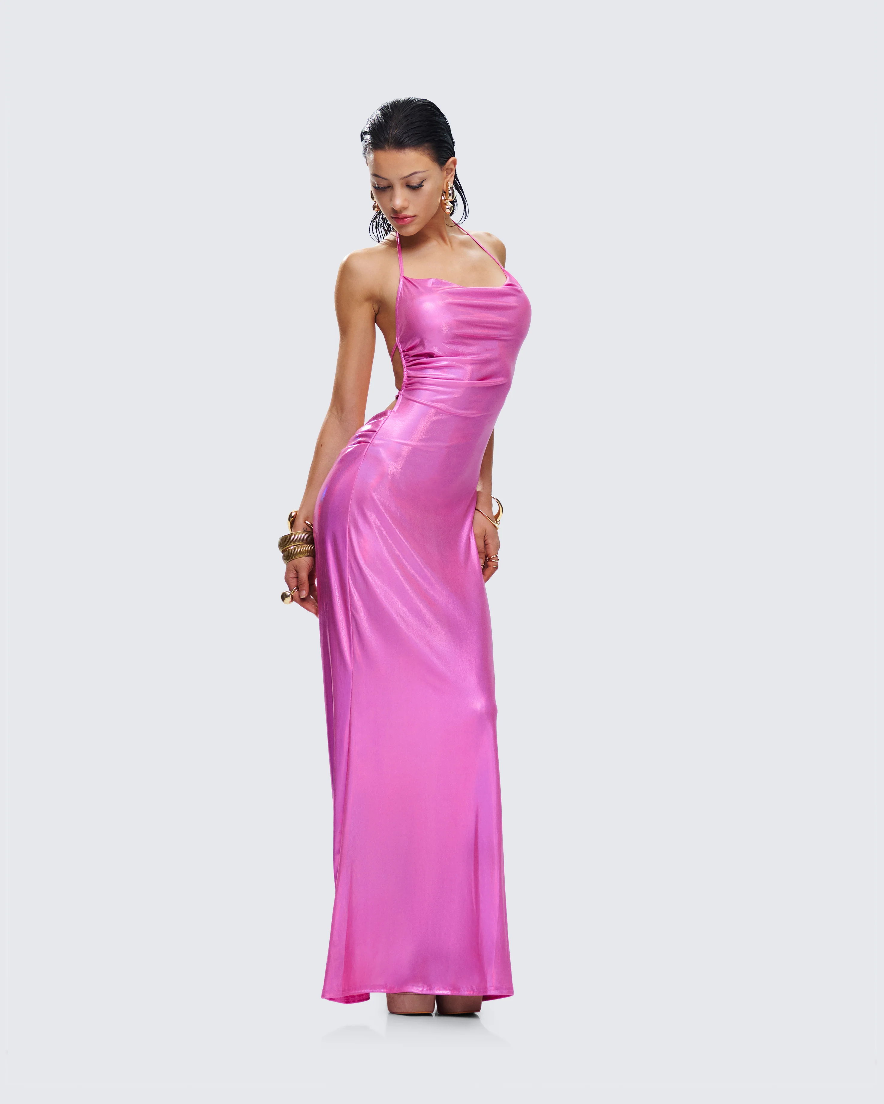 Koa Pink Metallic Gown - Image 6