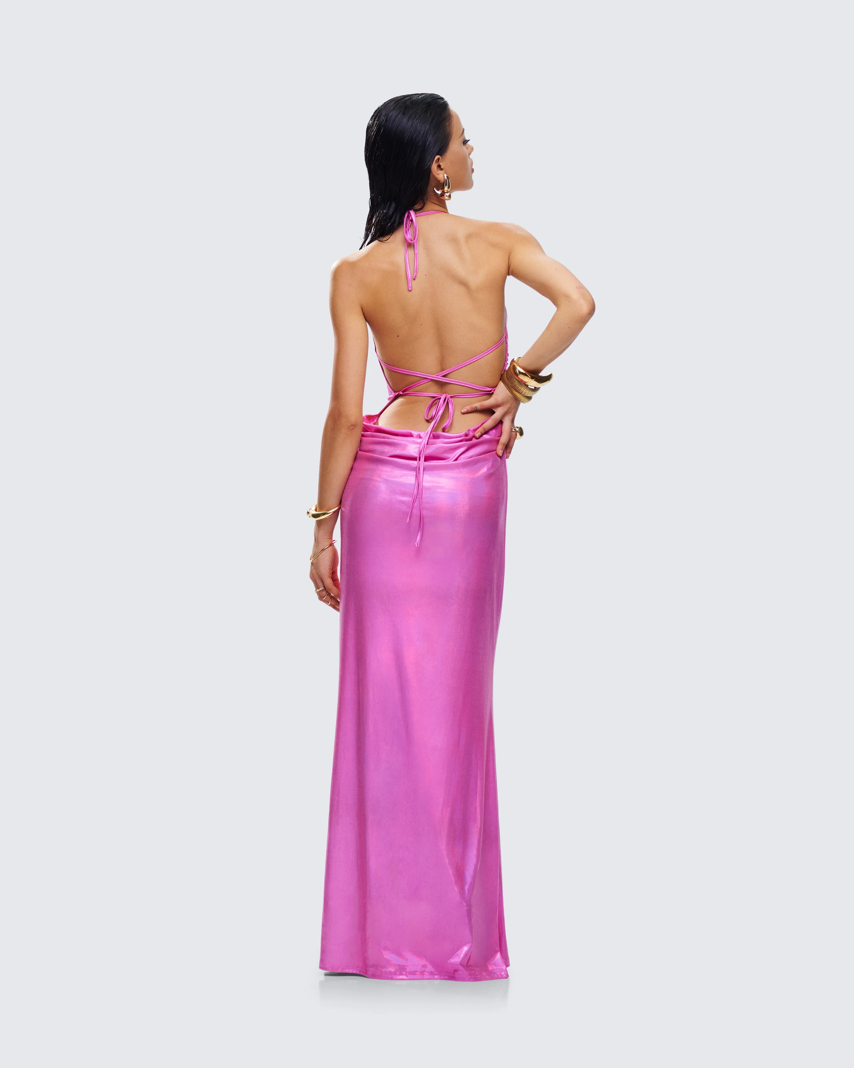 Koa Pink Metallic Gown - Image 7