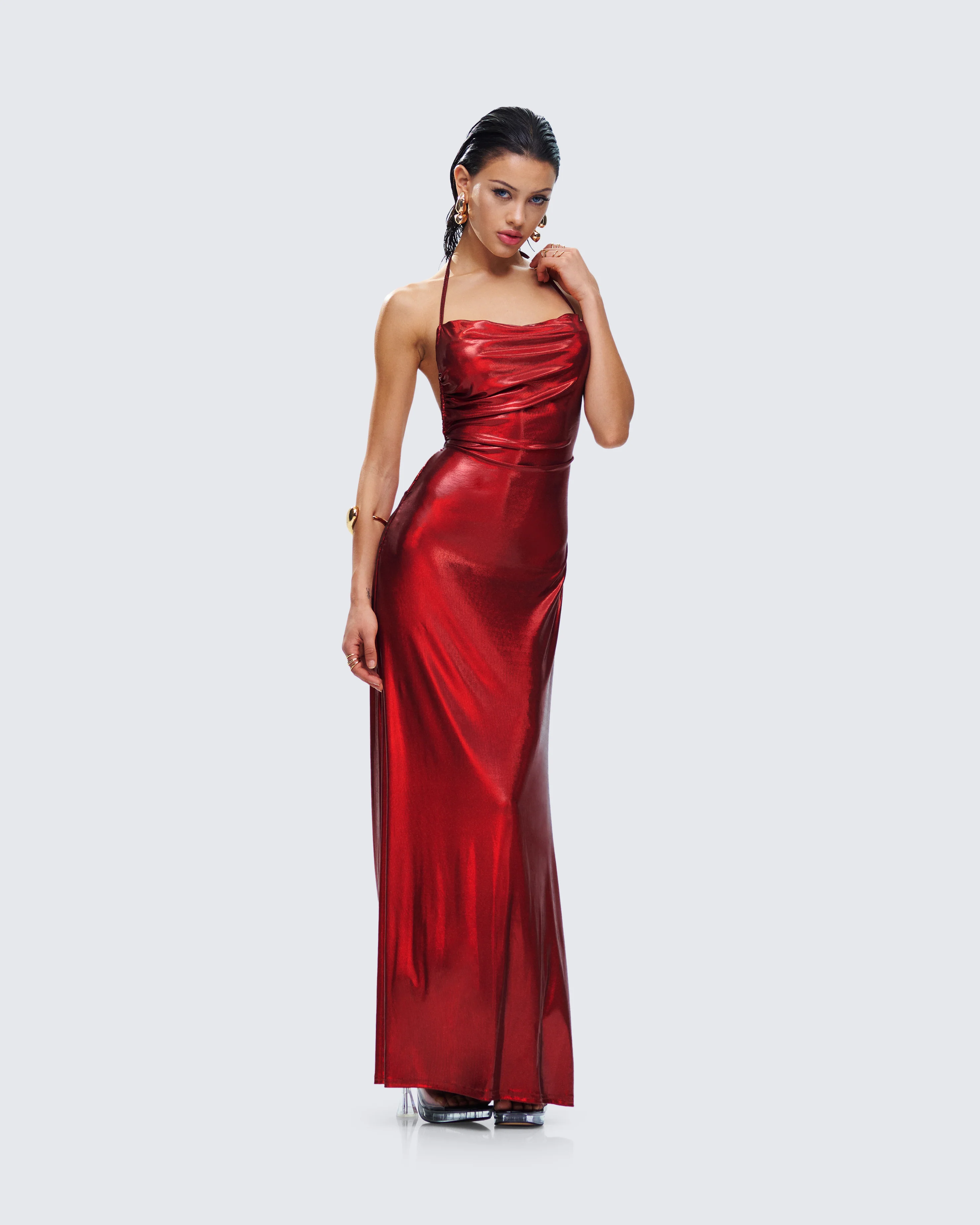 Koa Red Metallic Gown - Image 6