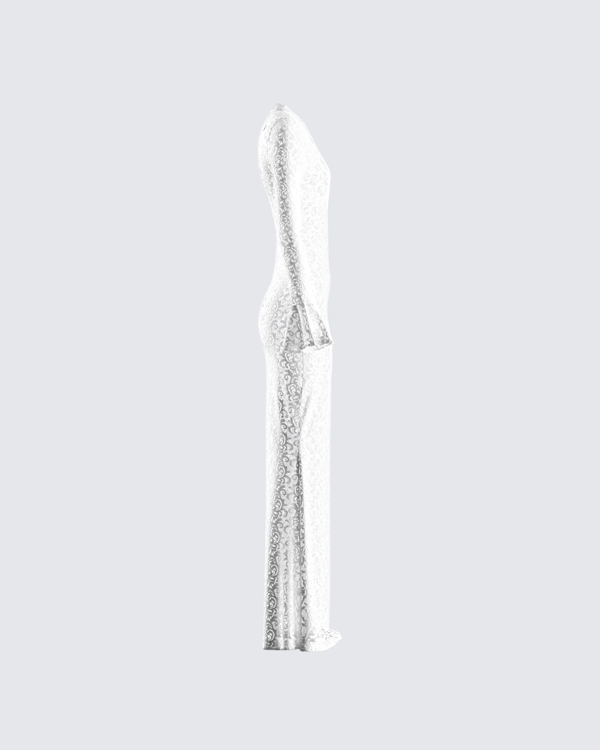 Kobina White Lace Maxi Dress - Image 2
