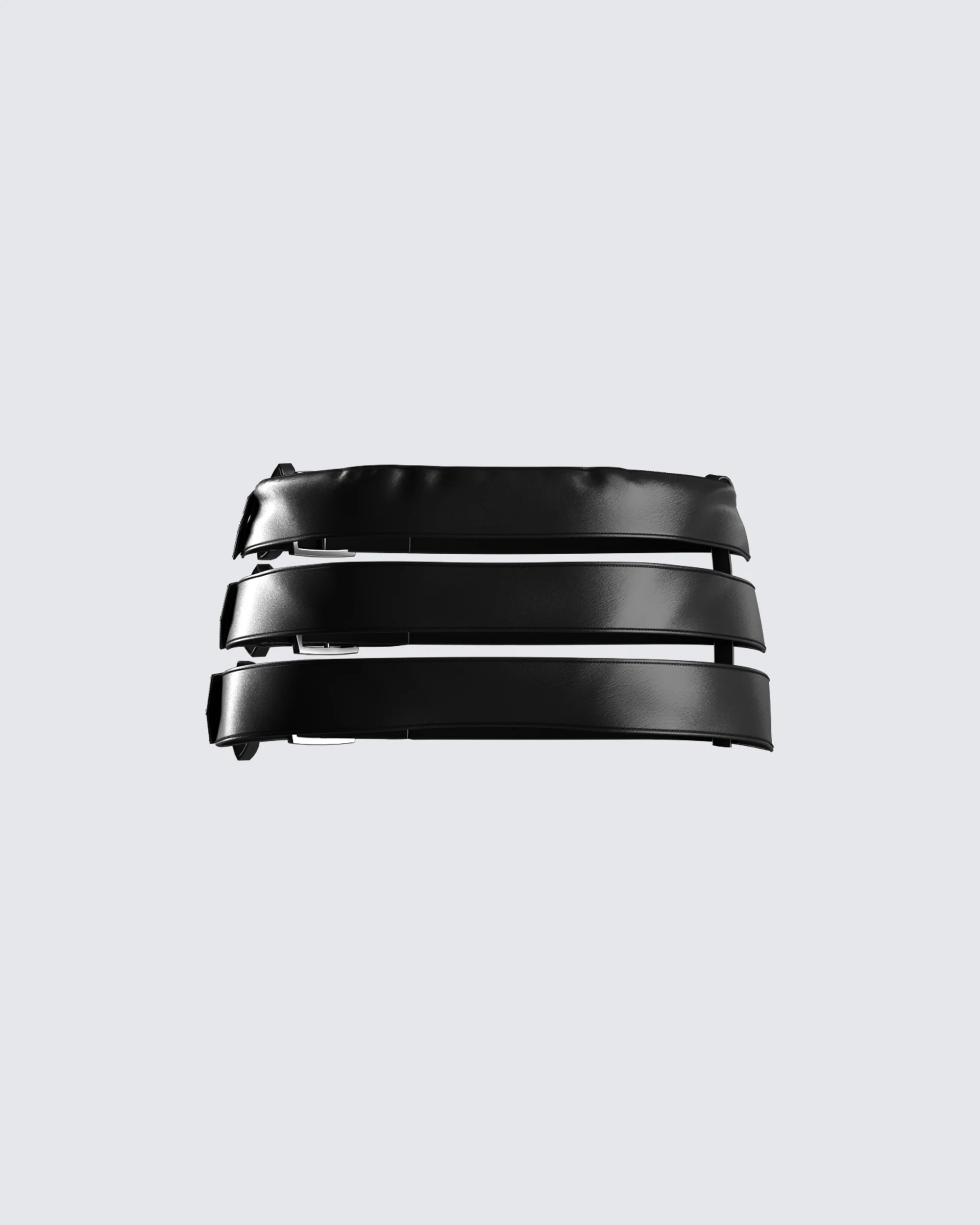 Kristin Black Vegan Leather Skirt - Image 3