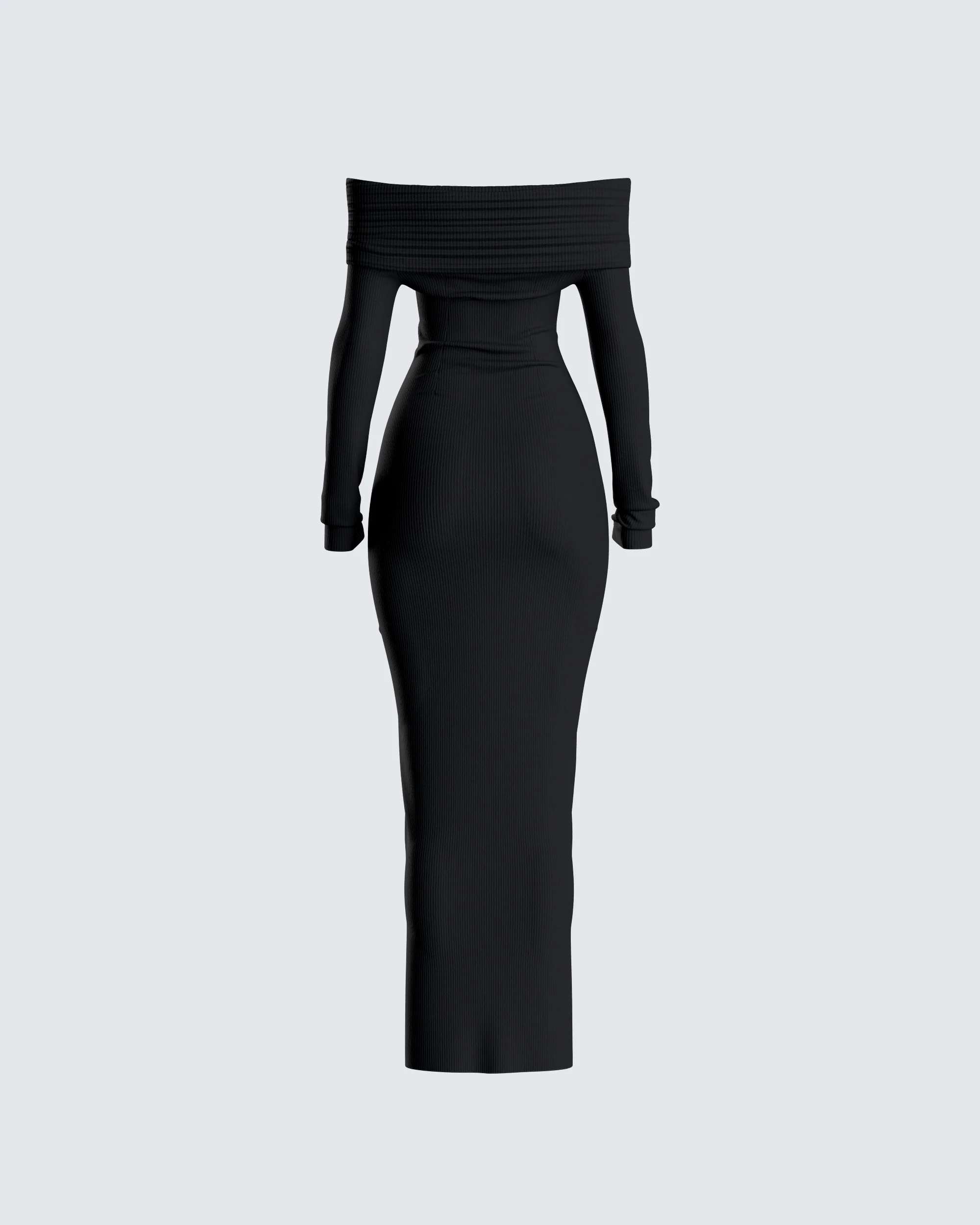 Kyan Black Off Shoulder Maxi Dress - Image 3