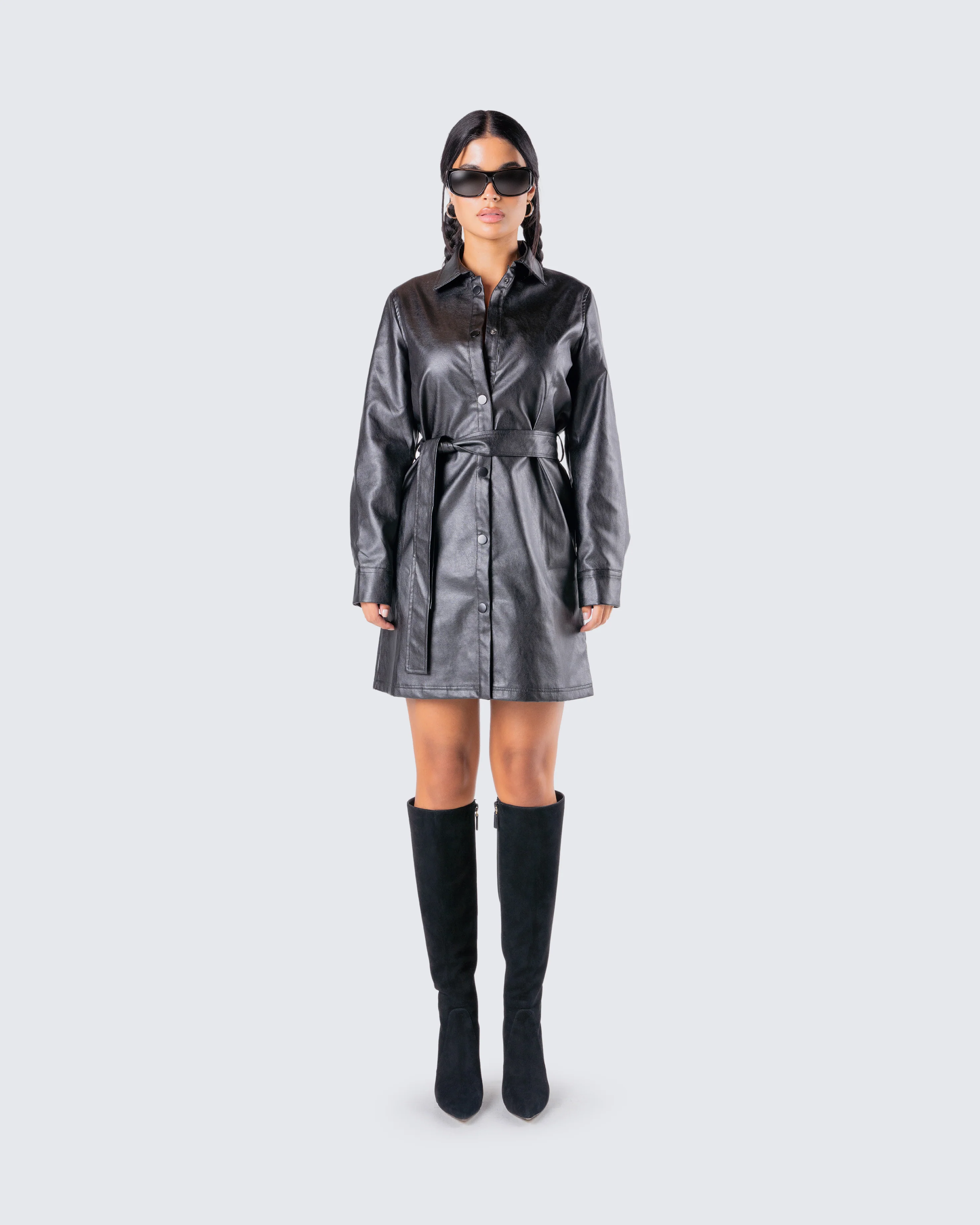 Kylie Vegan Leather Jacket - Image 3