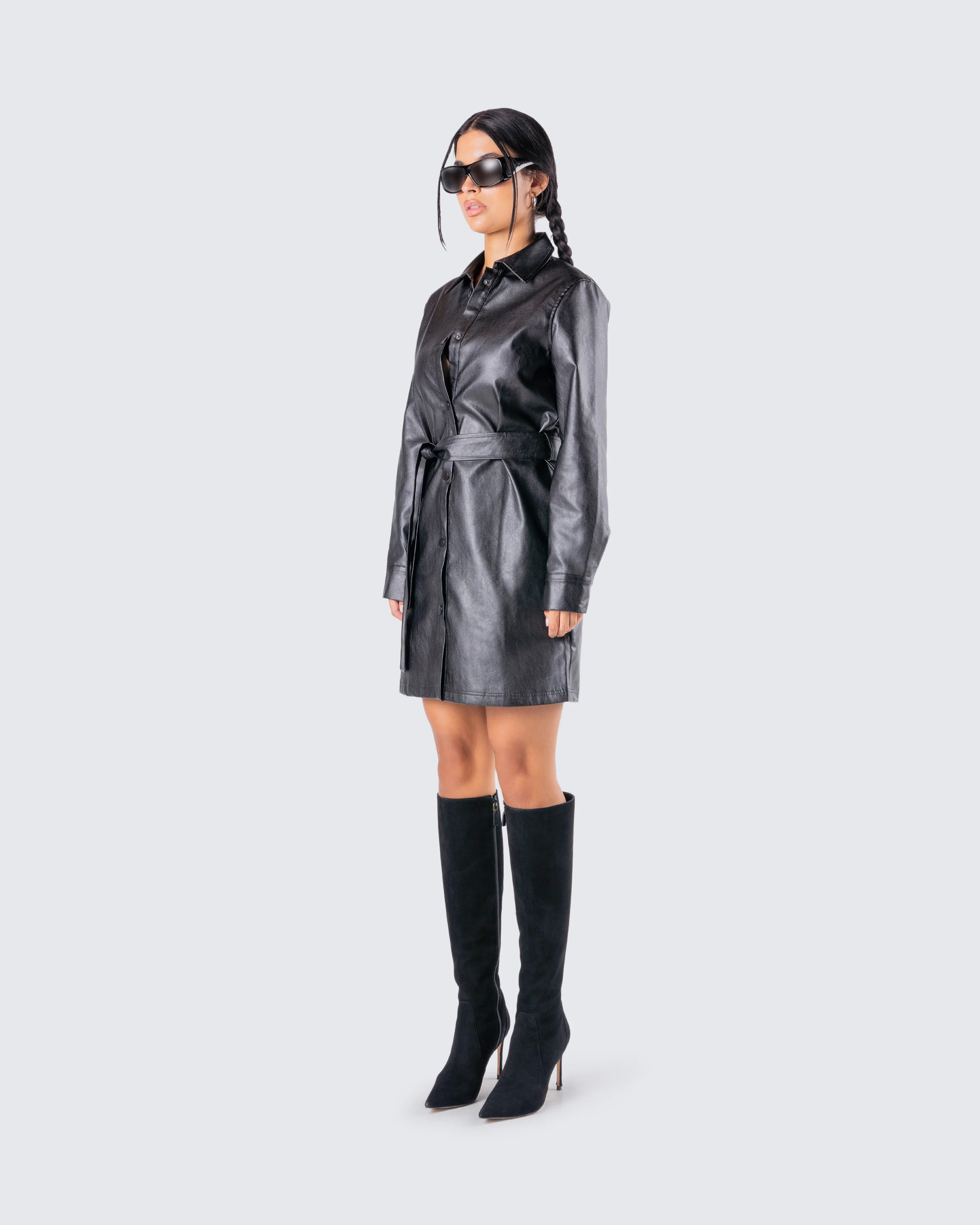 Kylie Vegan Leather Jacket - Image 4