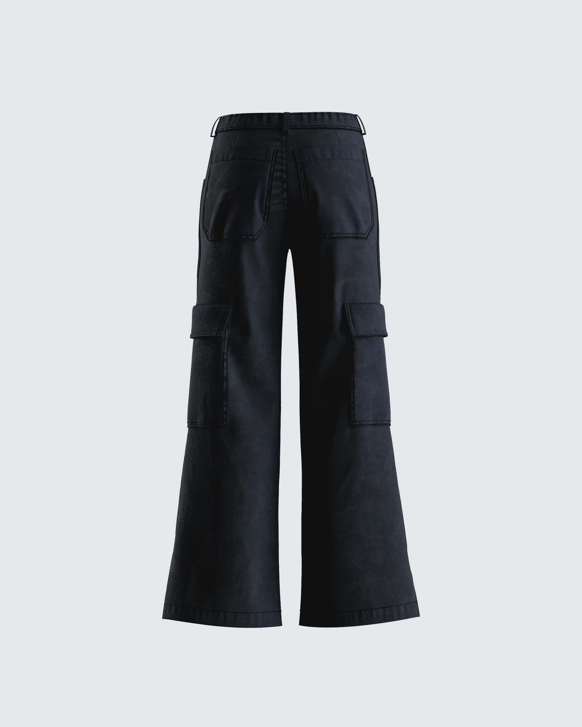 Laina Black Twill Pocket Pant - Image 3