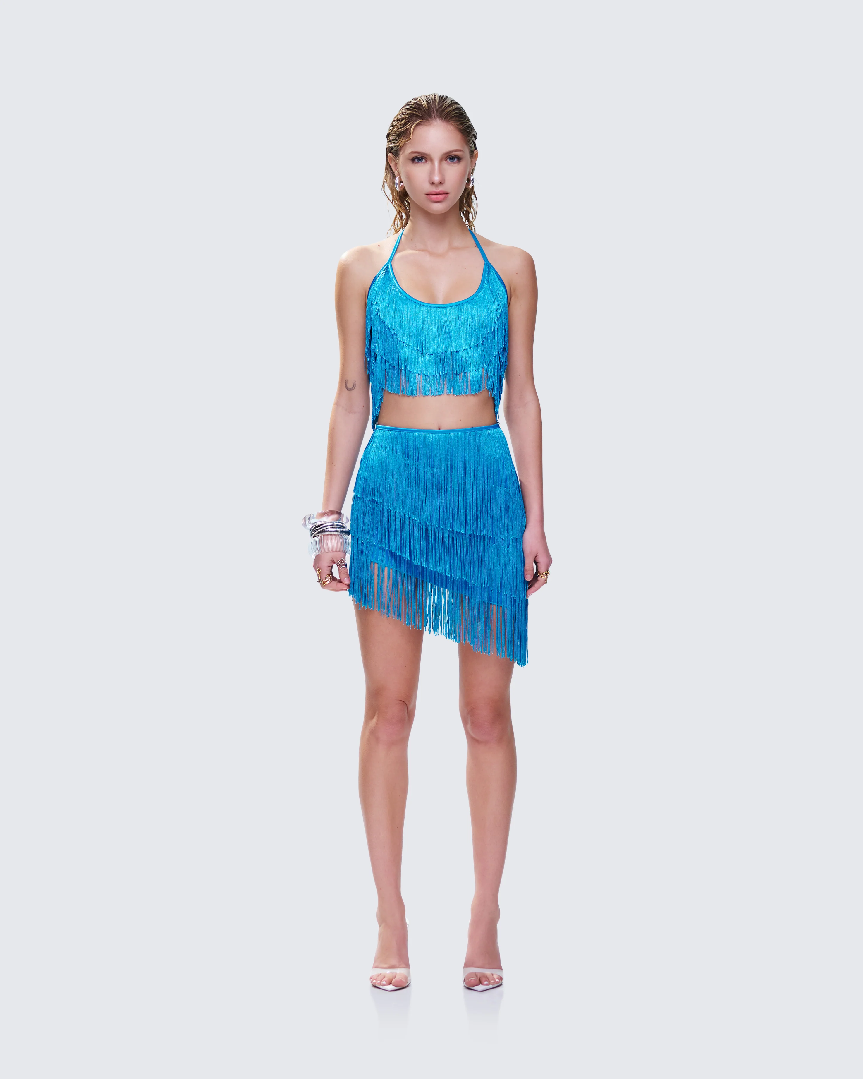 Laleh Teal Fringe Set - Image 4