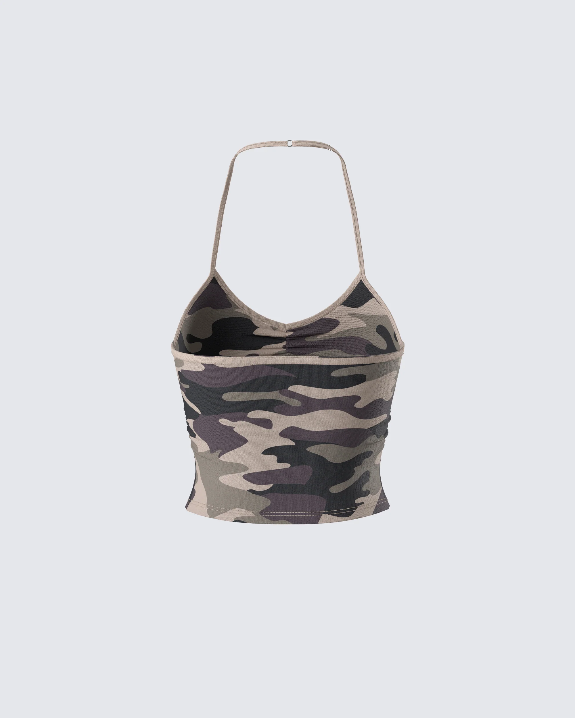 Laura Green Camo Print Halter Top - Image 3