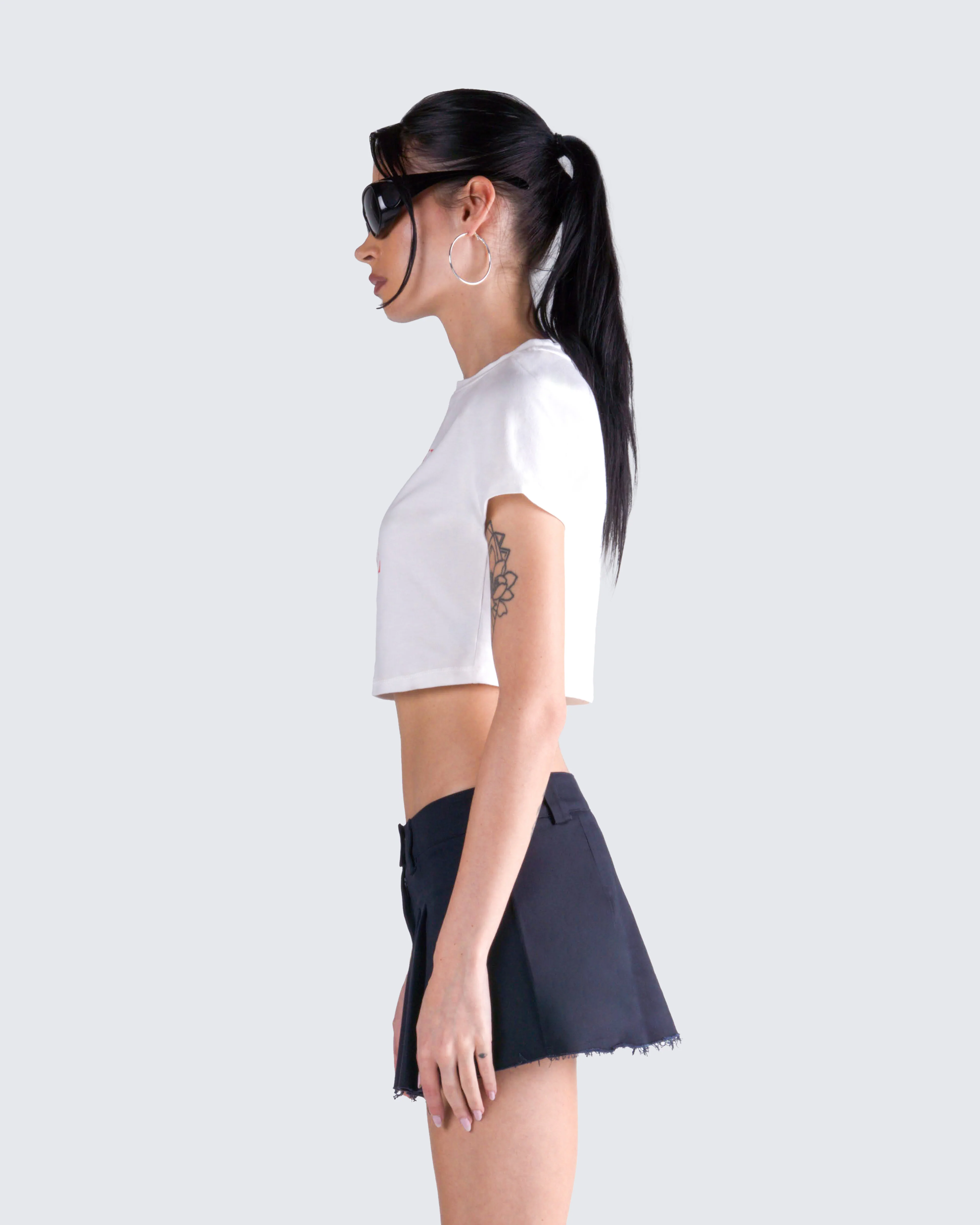 Leela White Jersey Graphic Top - Image 6