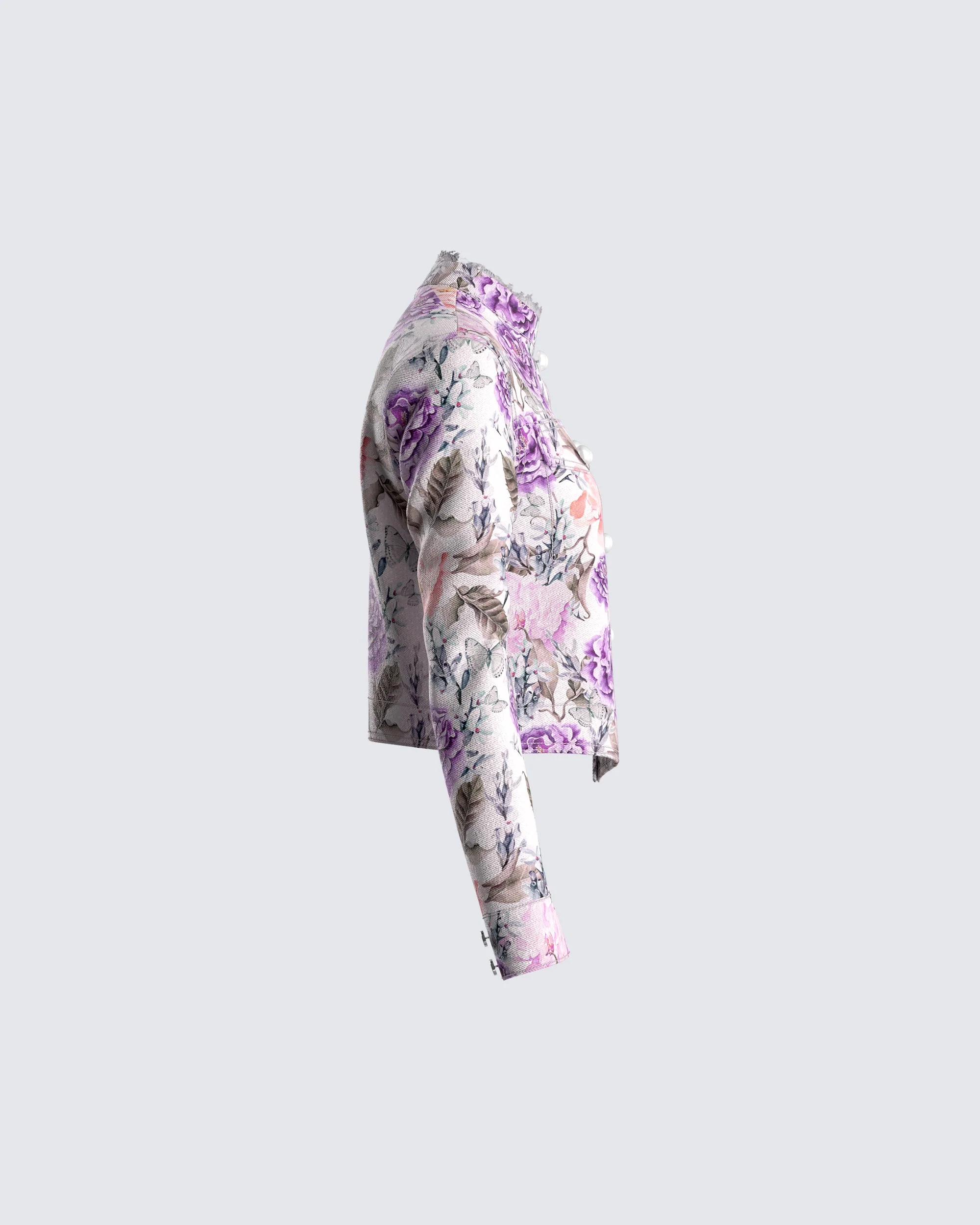 Leonardo Floral Print Twill Jacket - Image 2