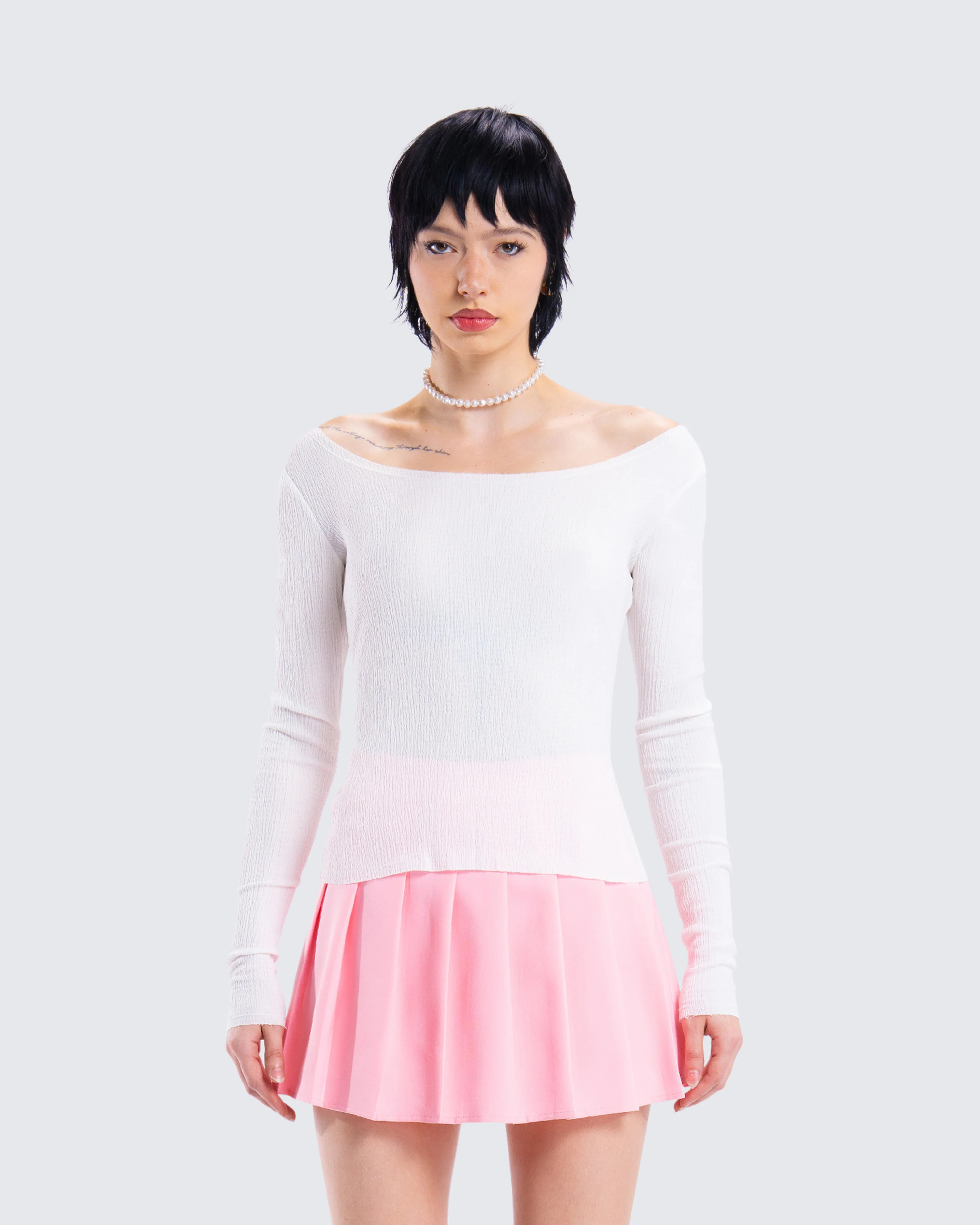 Leslie White Off Shoulder Top - Image 4