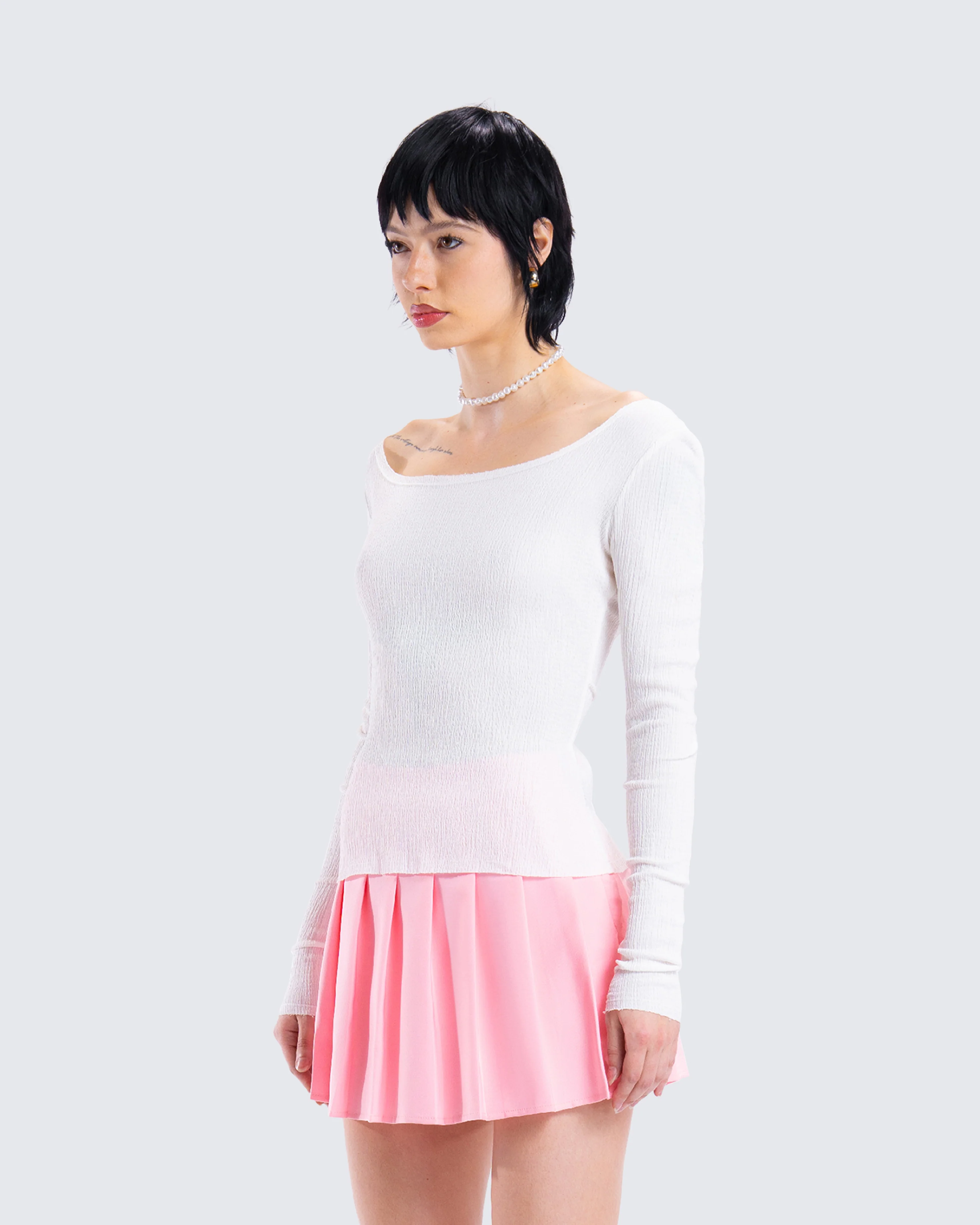 Leslie White Off Shoulder Top - Image 5