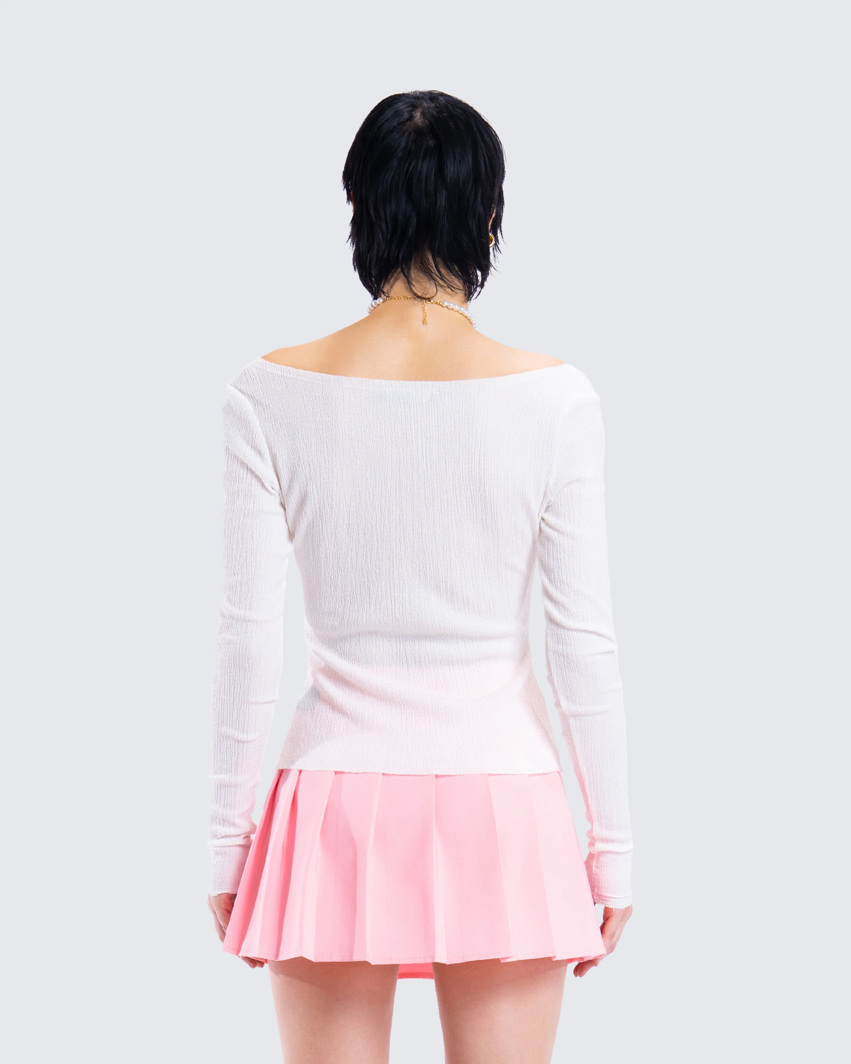 Leslie White Off Shoulder Top - Image 7