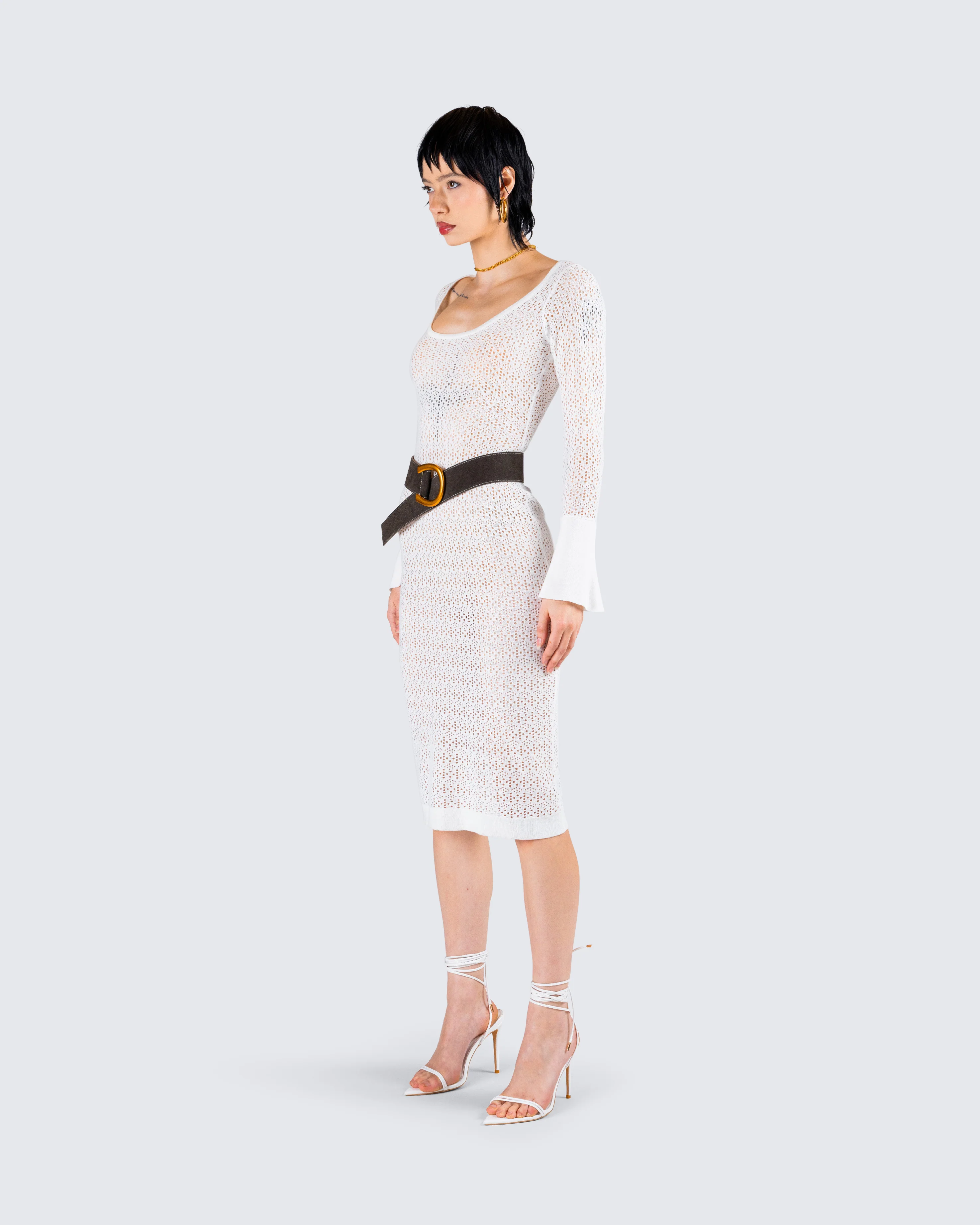 Letitia Ivory Sweater Midi Dress - Image 5