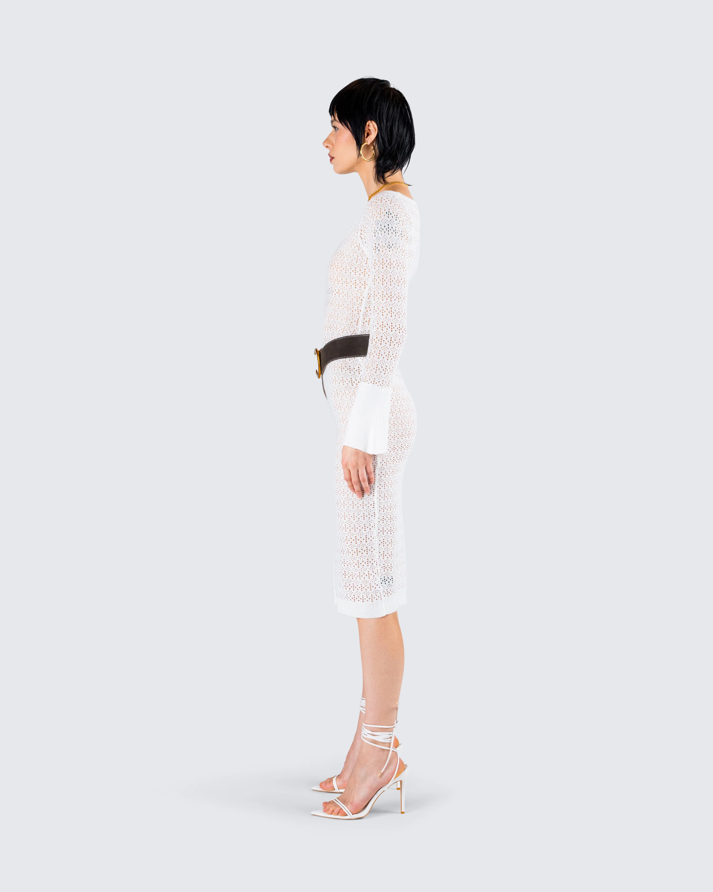 Letitia Ivory Sweater Midi Dress - Image 6