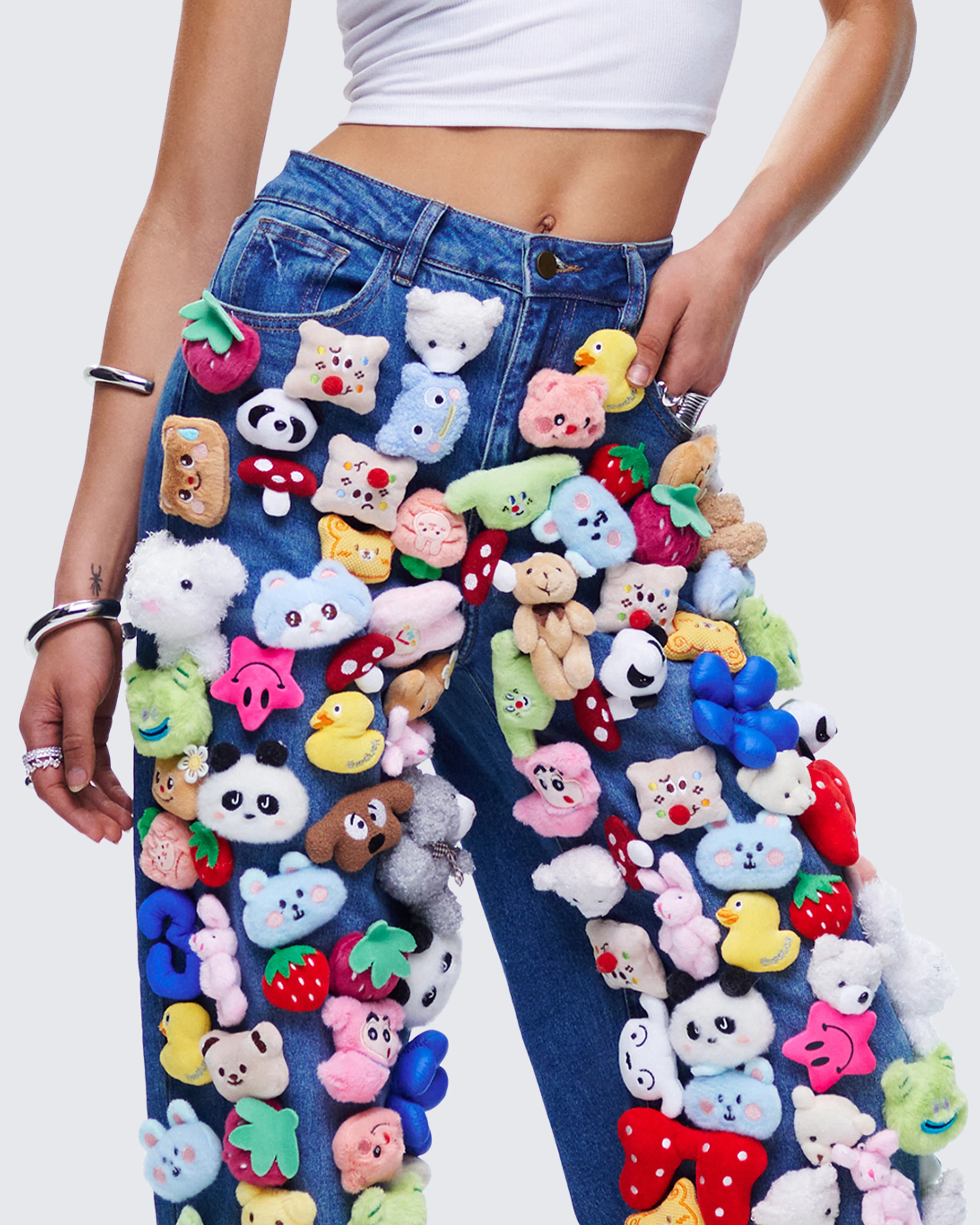 Levelle Blue Denim Stuffed Animal Jean - Image 7