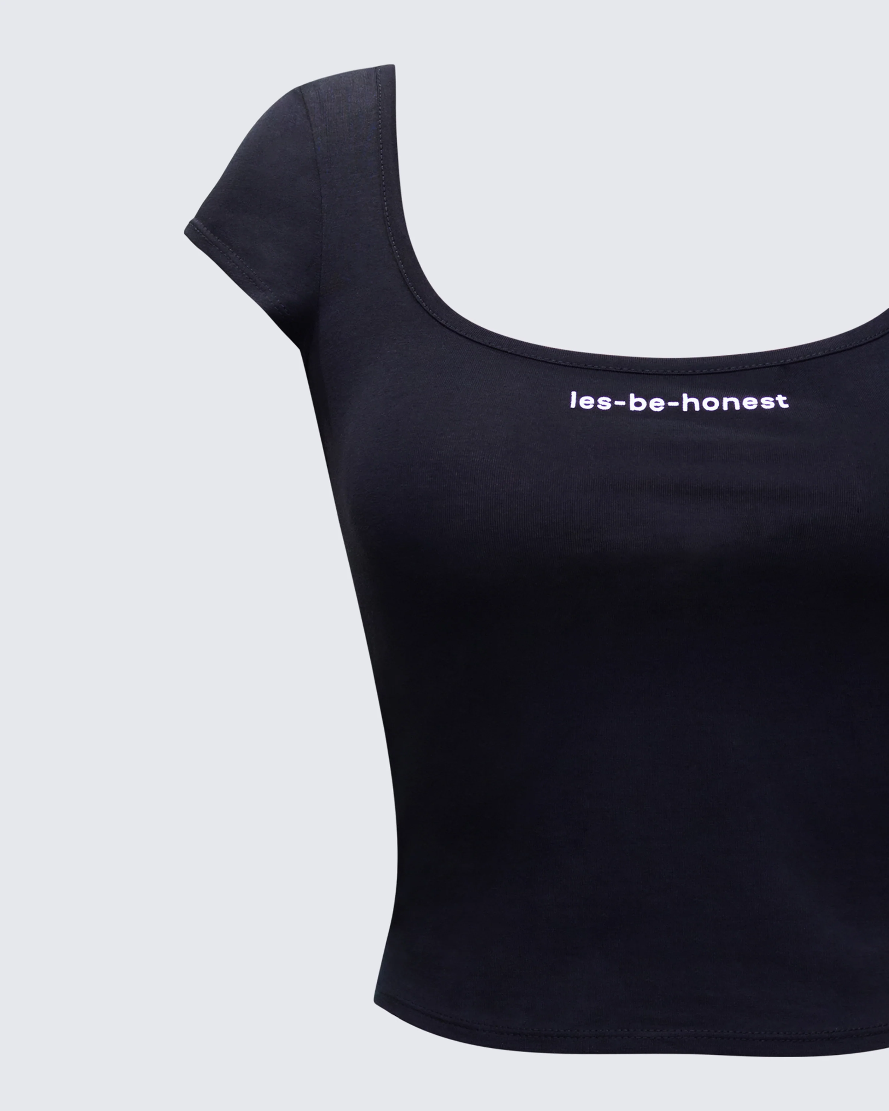 Levi Black Slogan Scoop Neck Tee - Image 6