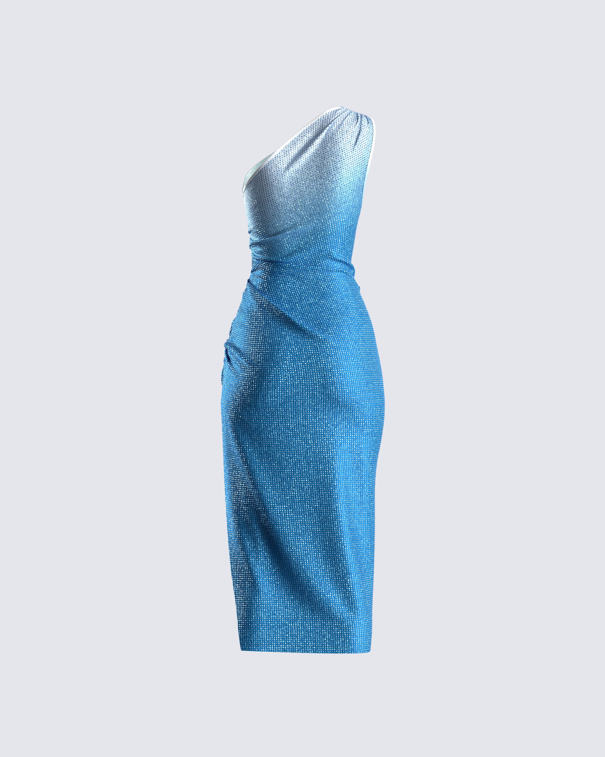Liana Blue Ombre Rhinestone Dress - Image 3