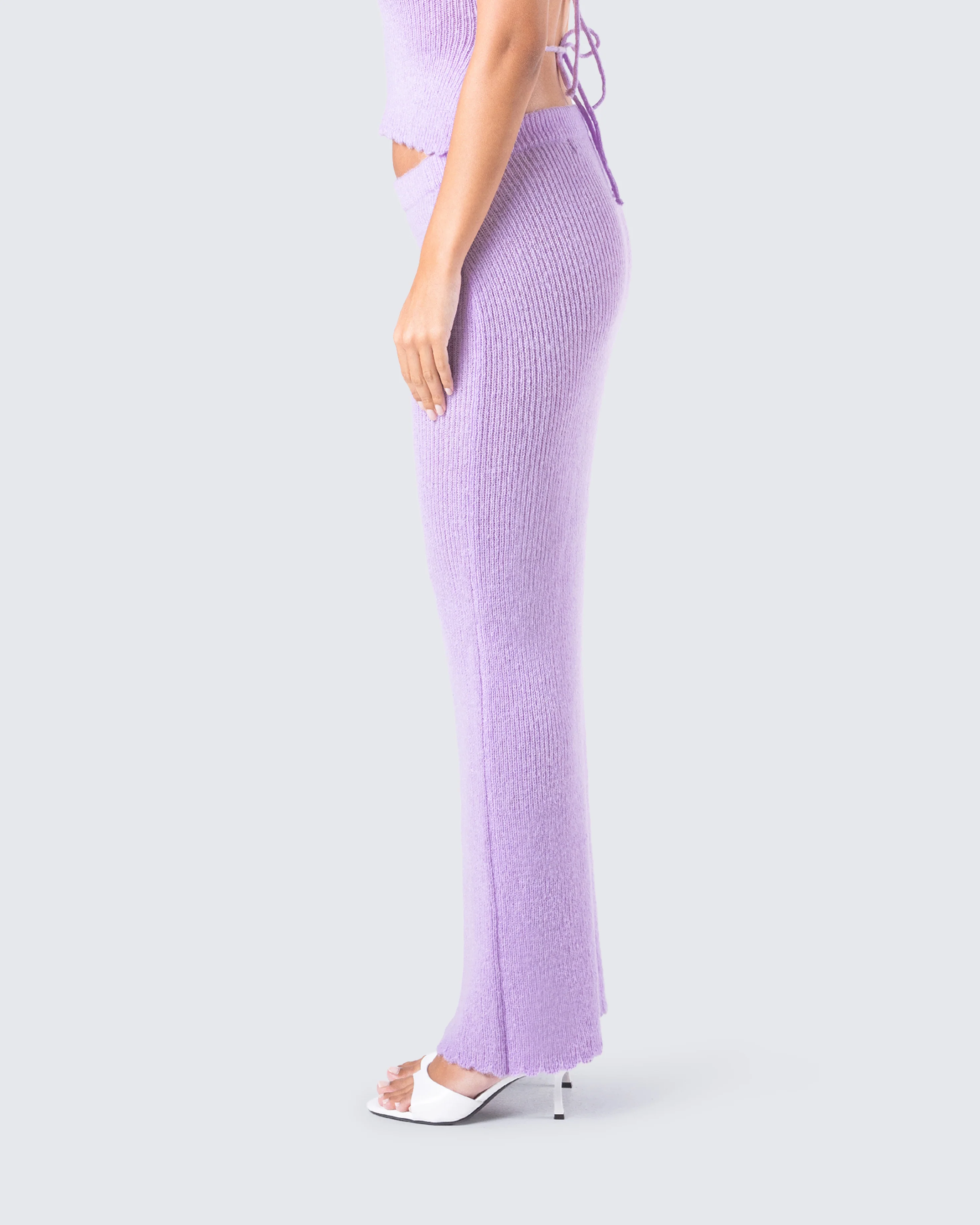 Liberty Lavender Knit Maxi Skirt - Image 6