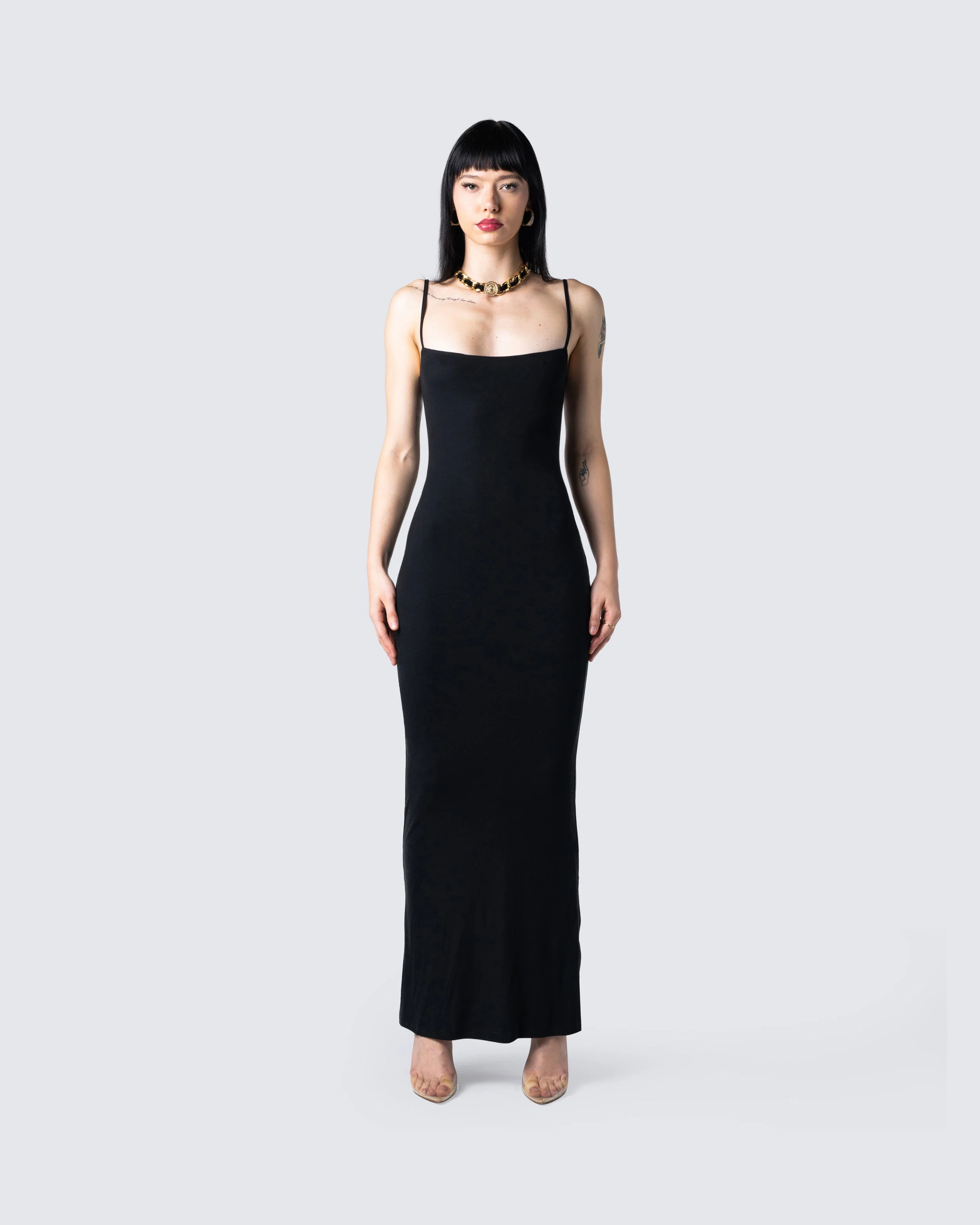 Lilibet Black Maxi Dress - Image 4