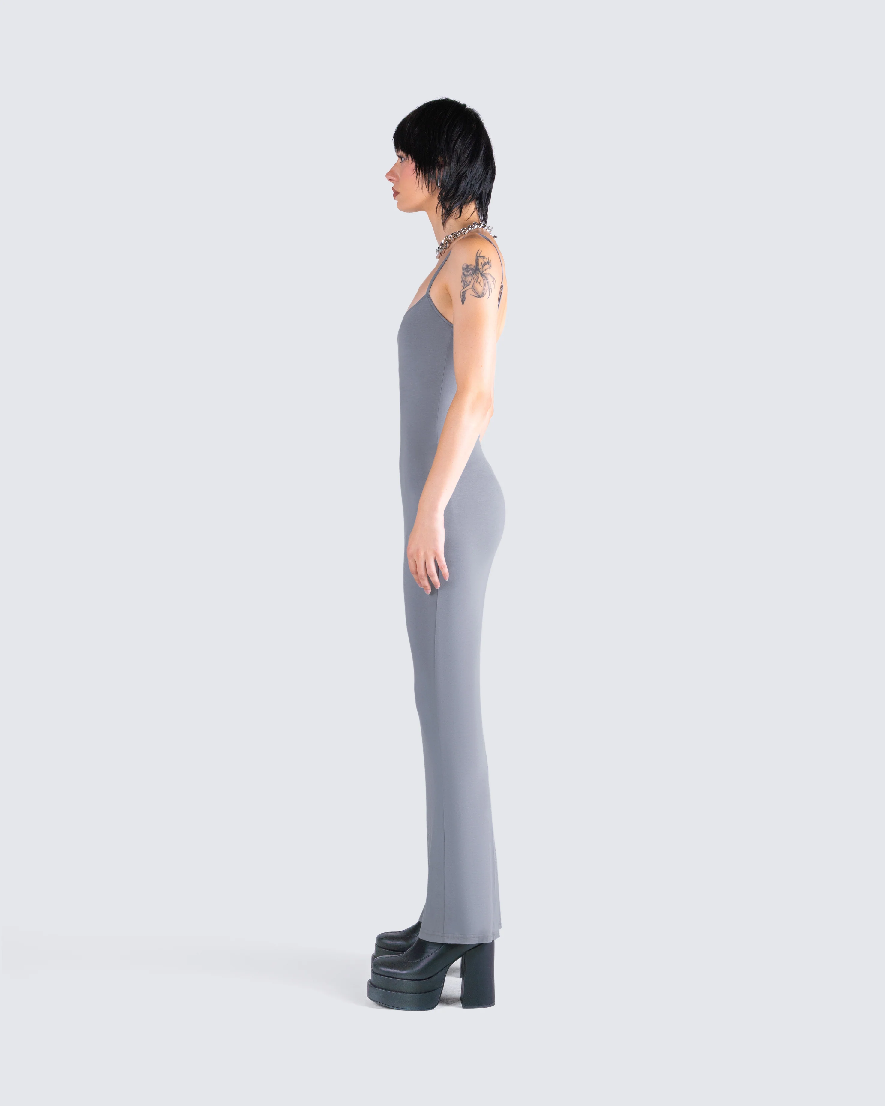 Lilibet Grey Maxi Dress - Image 6