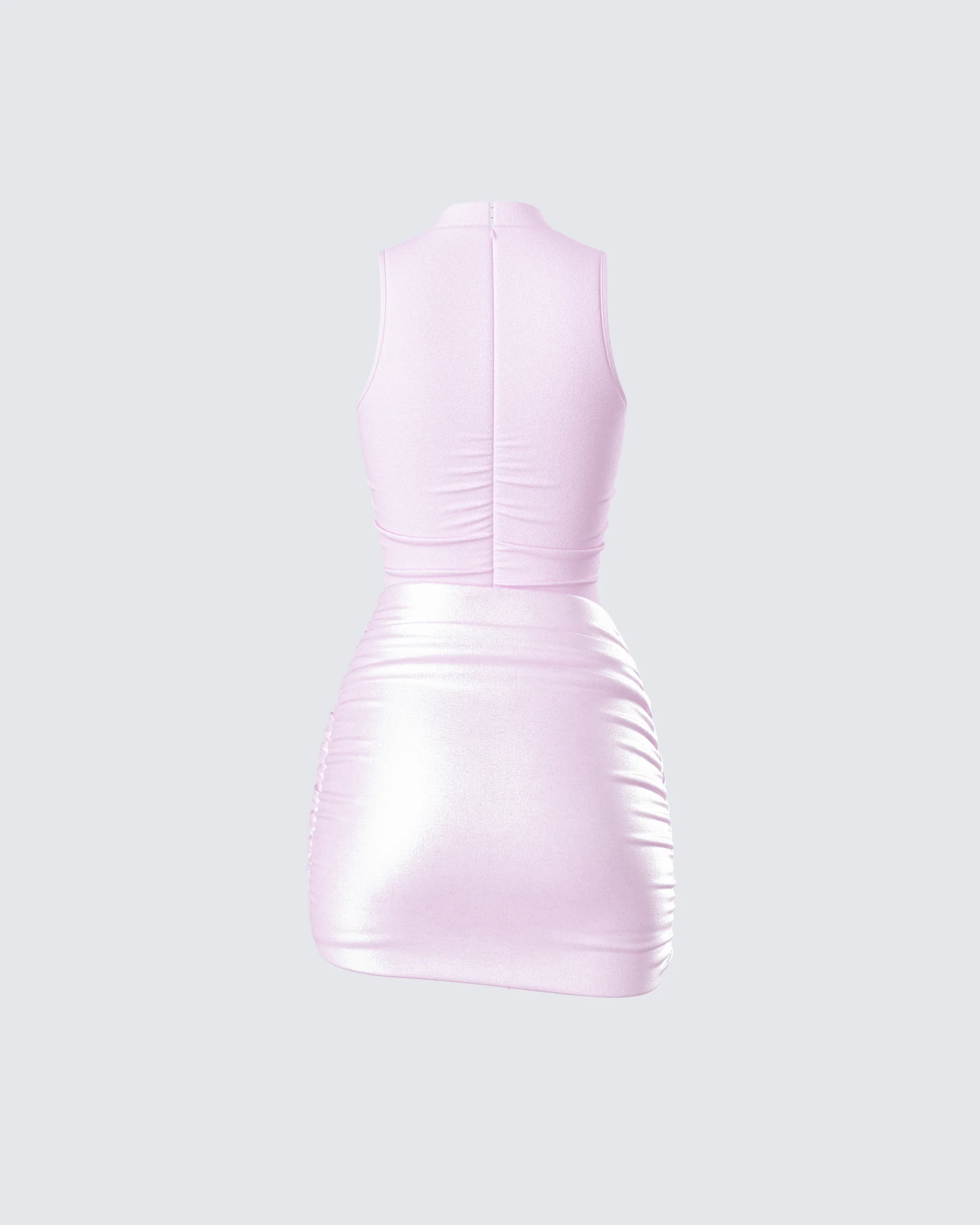 Lindsey Pink Wrap Mini Dress - Image 3