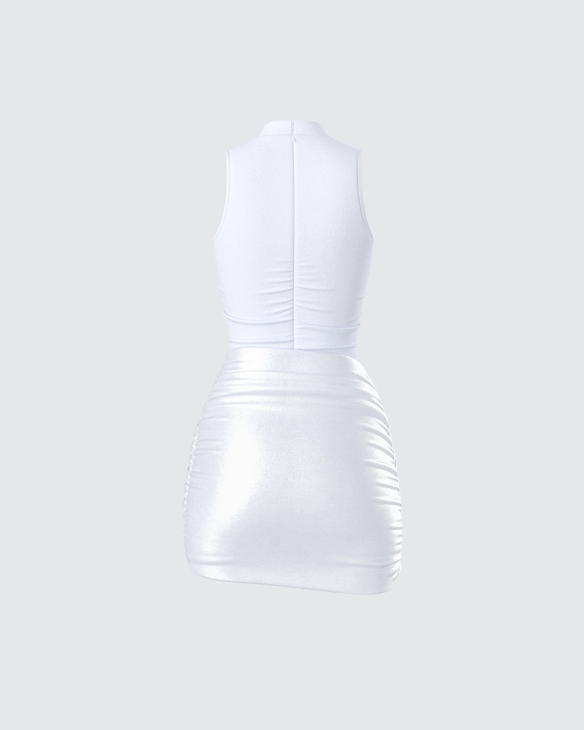 Lindsey White Wrap Mini Dress - Image 3