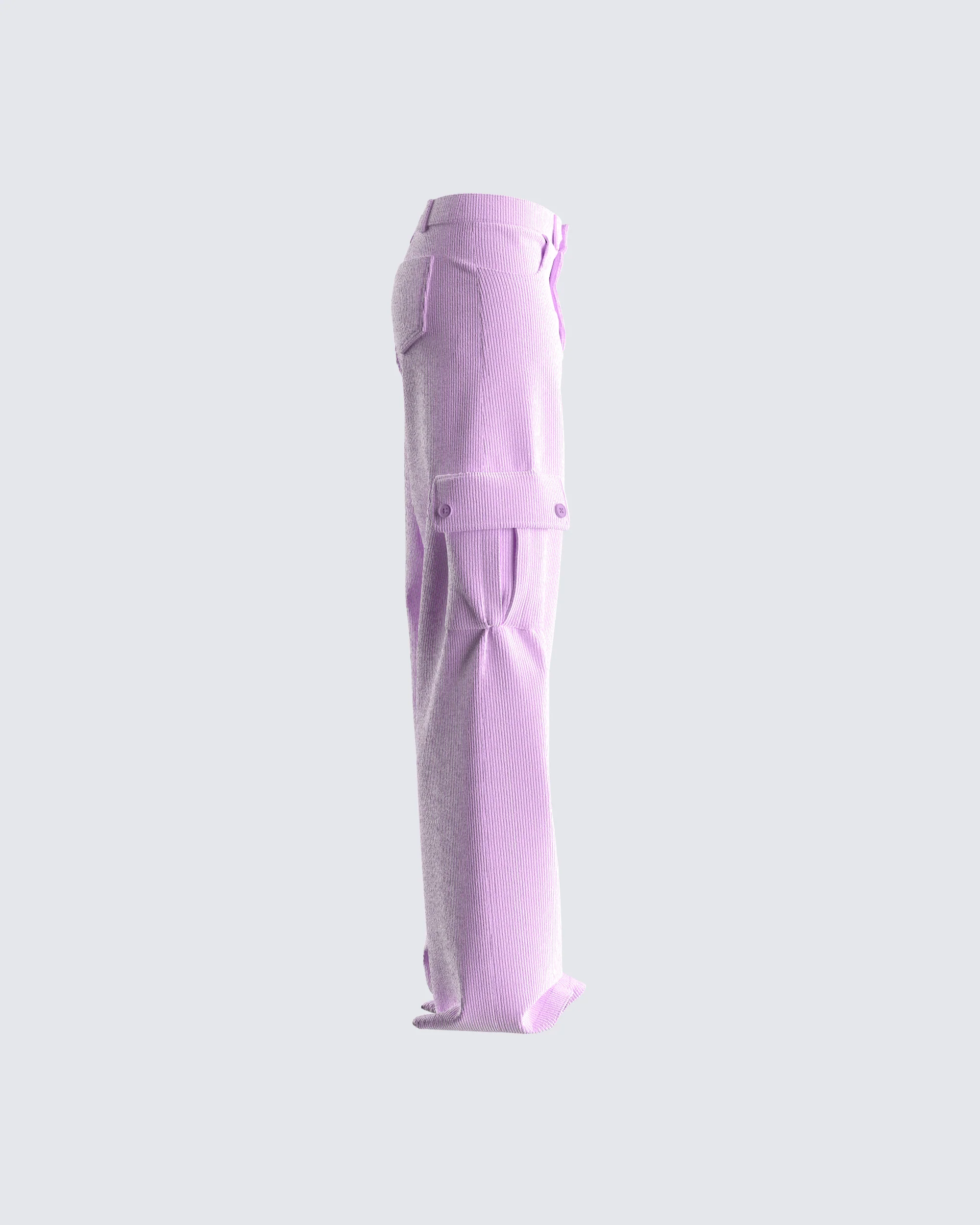 Lisa Lavender Corduroy Cargo Pant - Image 2