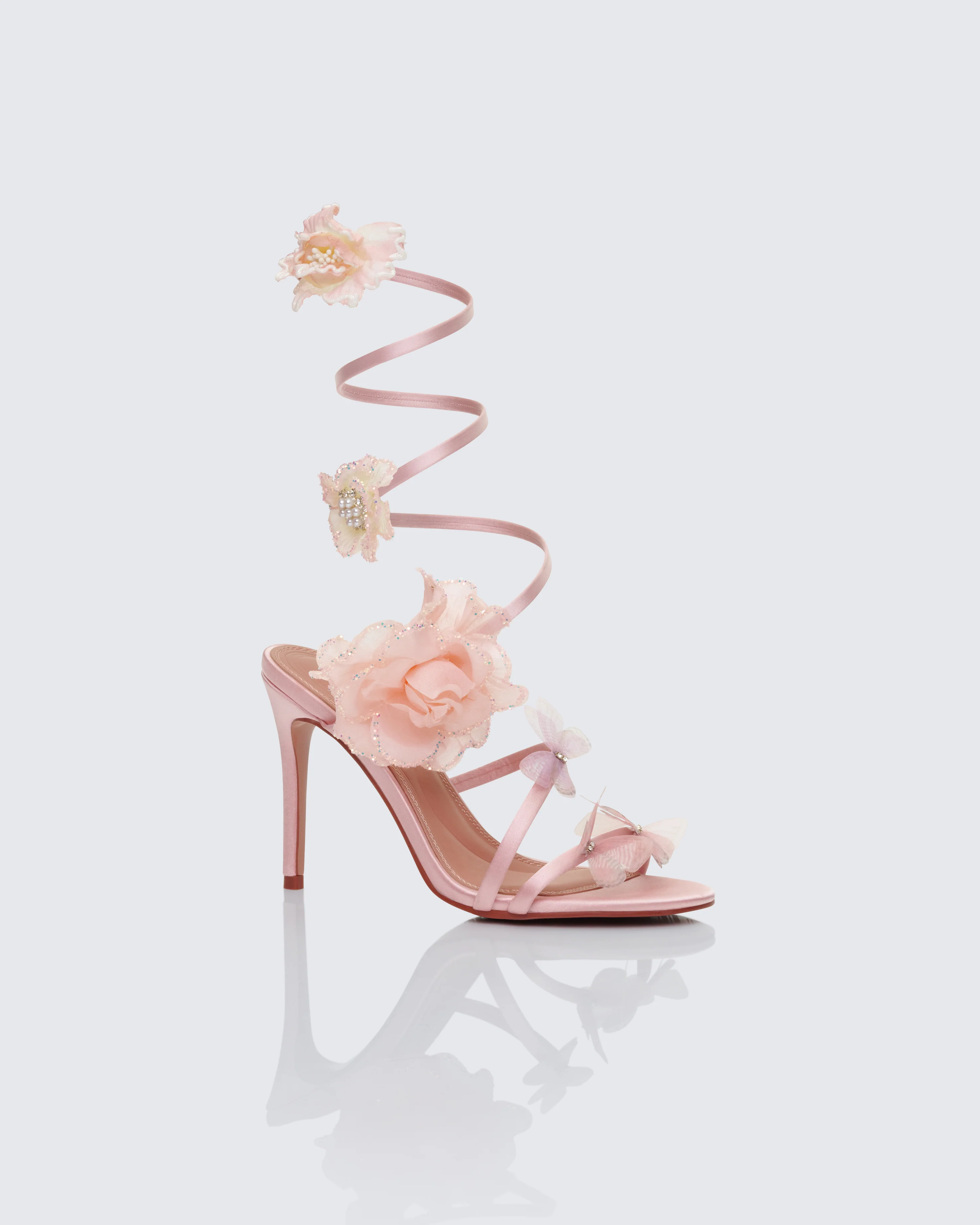 Liv Peach Butterfly Spiral Sandal - Image 2