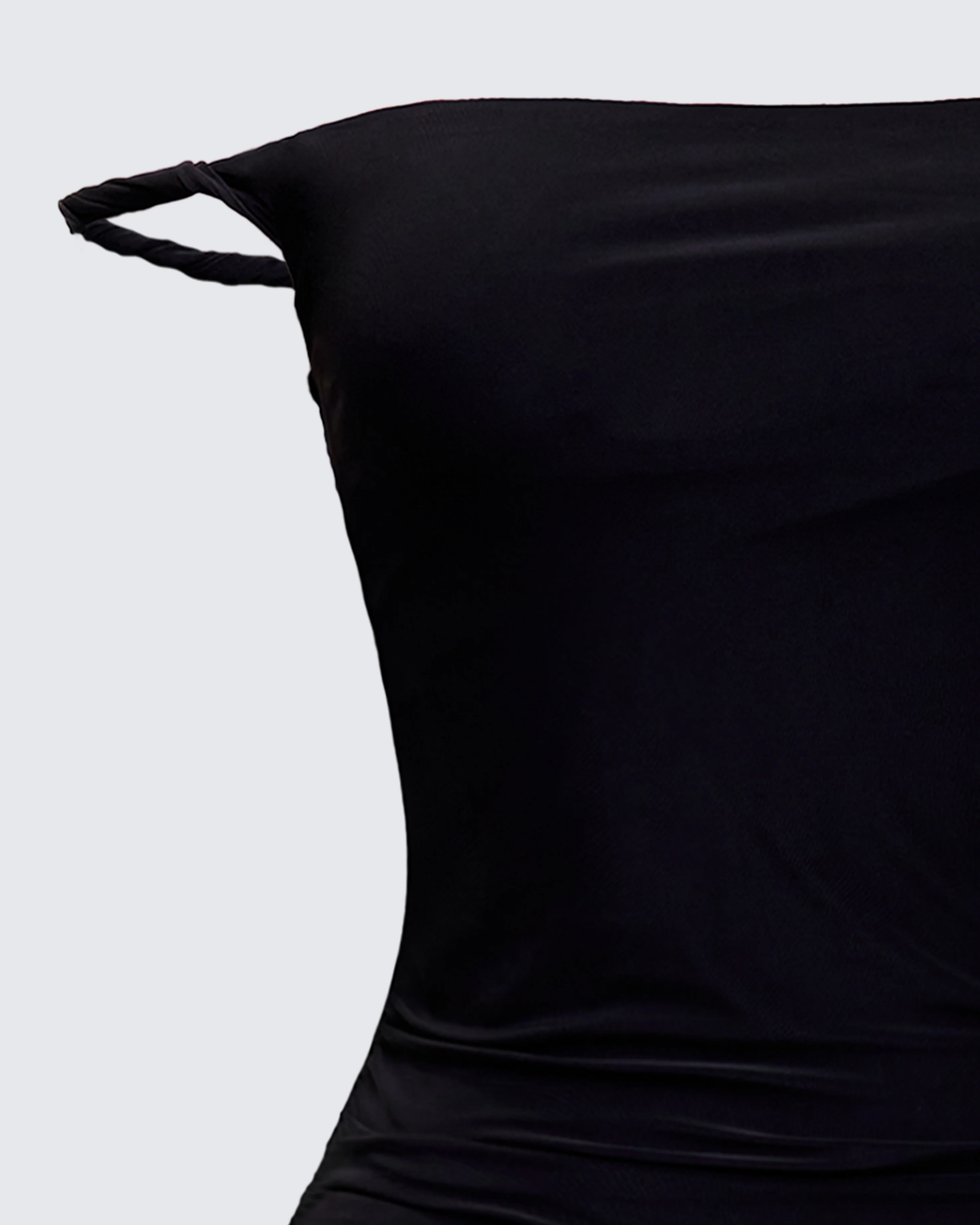 Lois Black Twist Strap Mini Dress - Image 6