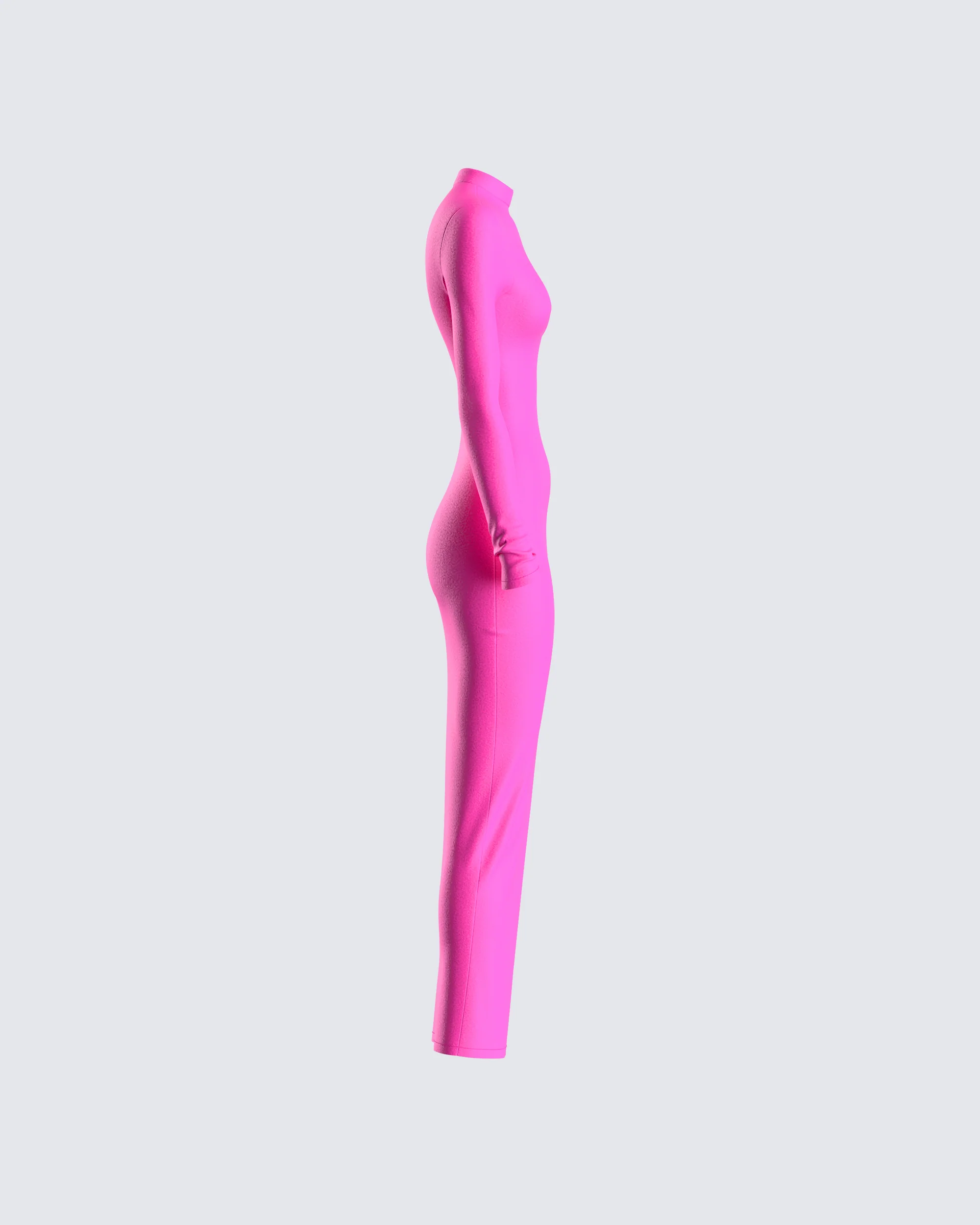 Lola Hot Pink Bodycon Maxi Dress - Image 2