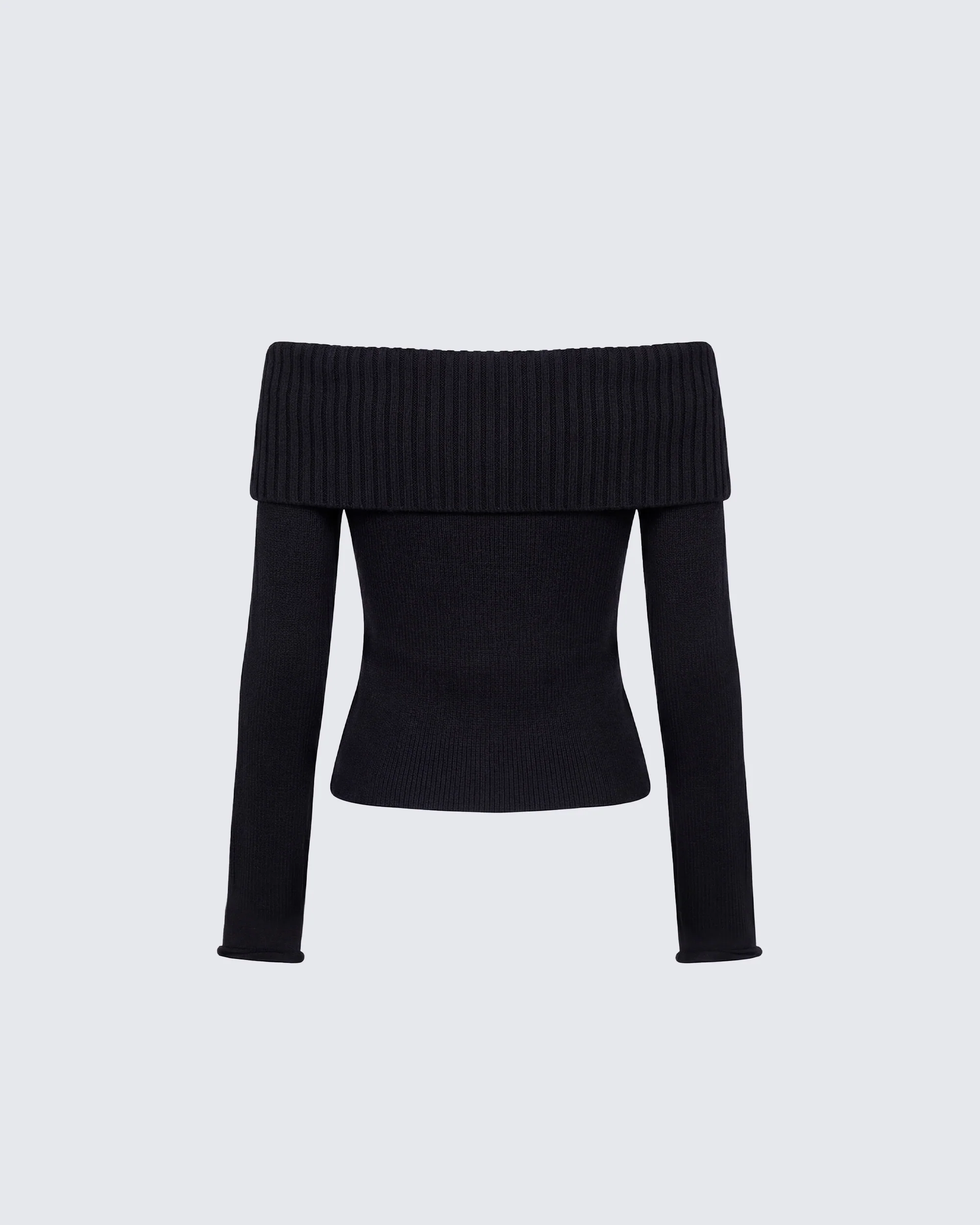 Lorraine Black Sweater Knit Top - Image 2