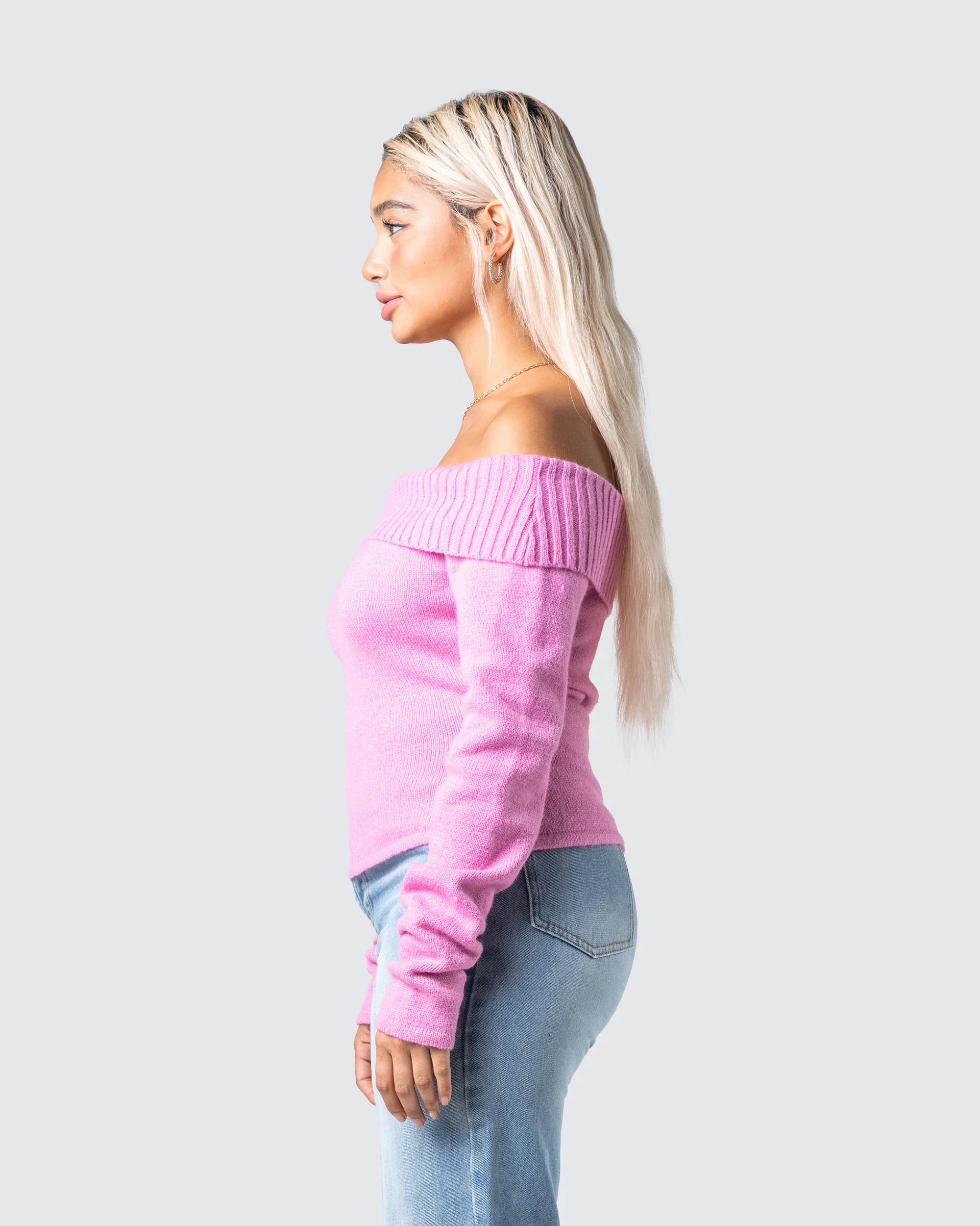 Lorraine Pink Sweater Knit Top - Image 5