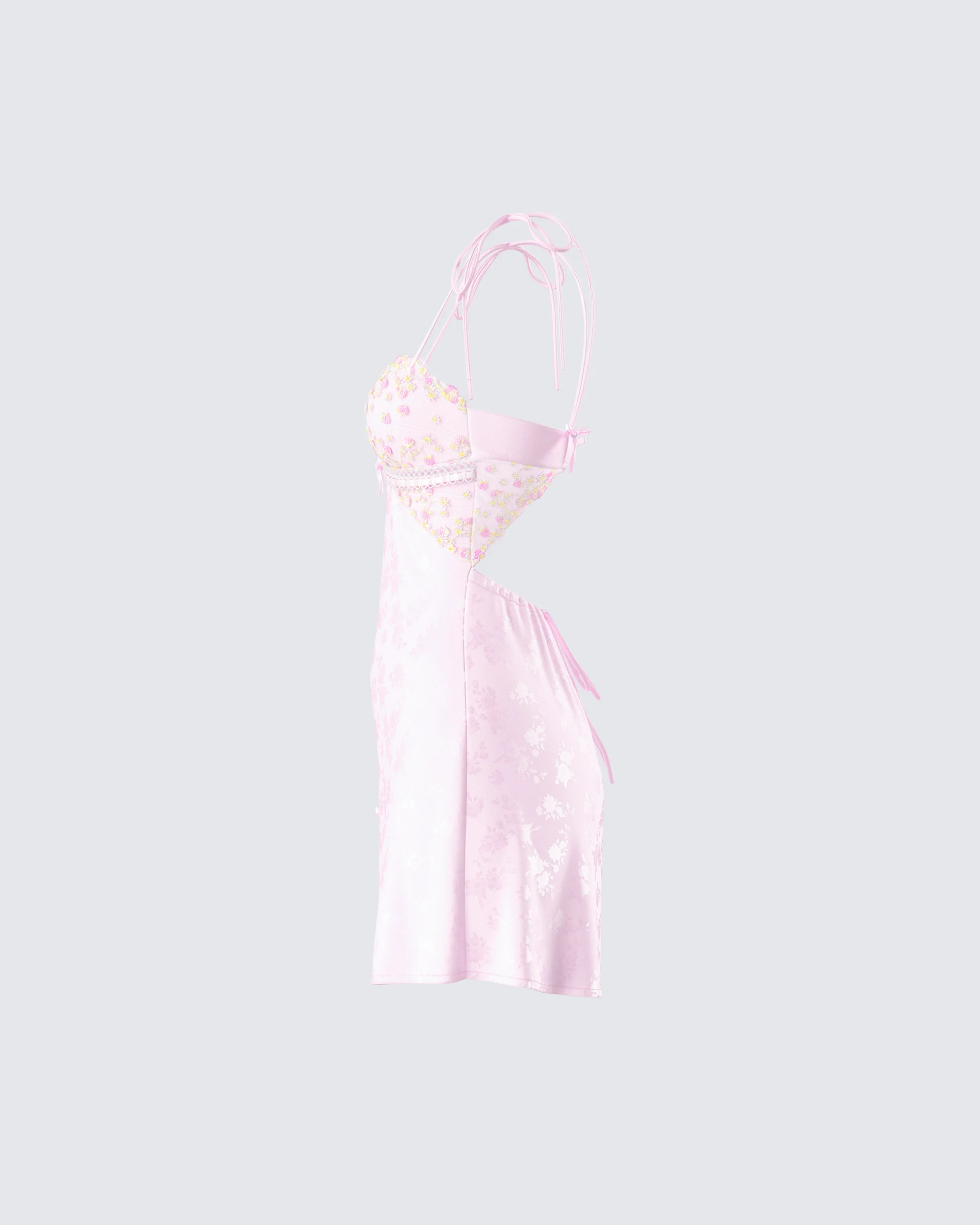 Lottie Pink Mini Slip Dress - Image 2