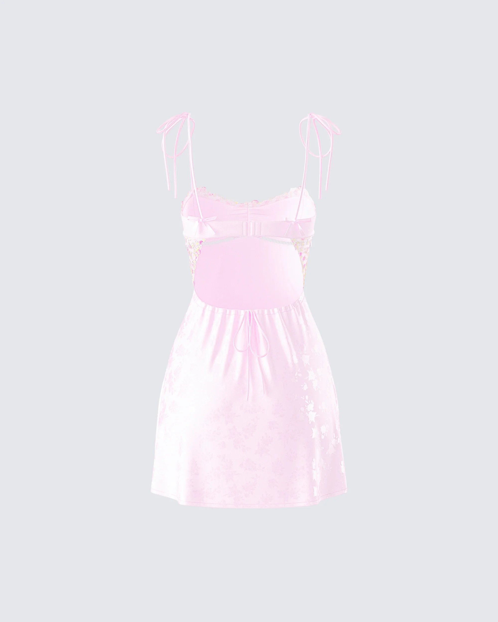 Lottie Pink Mini Slip Dress - Image 3