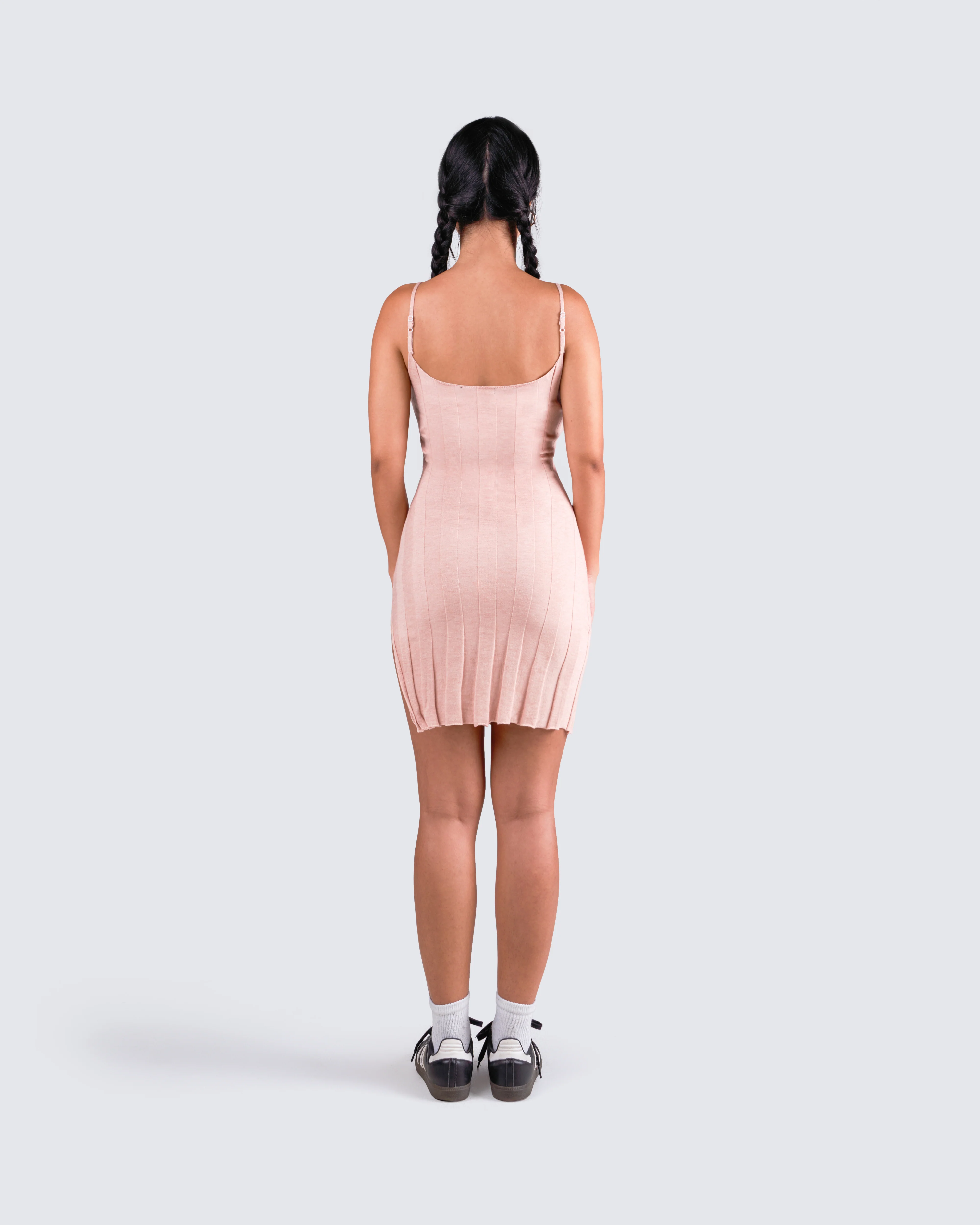 Lou Pink Stripe Mini Sweater Dress - Image 6