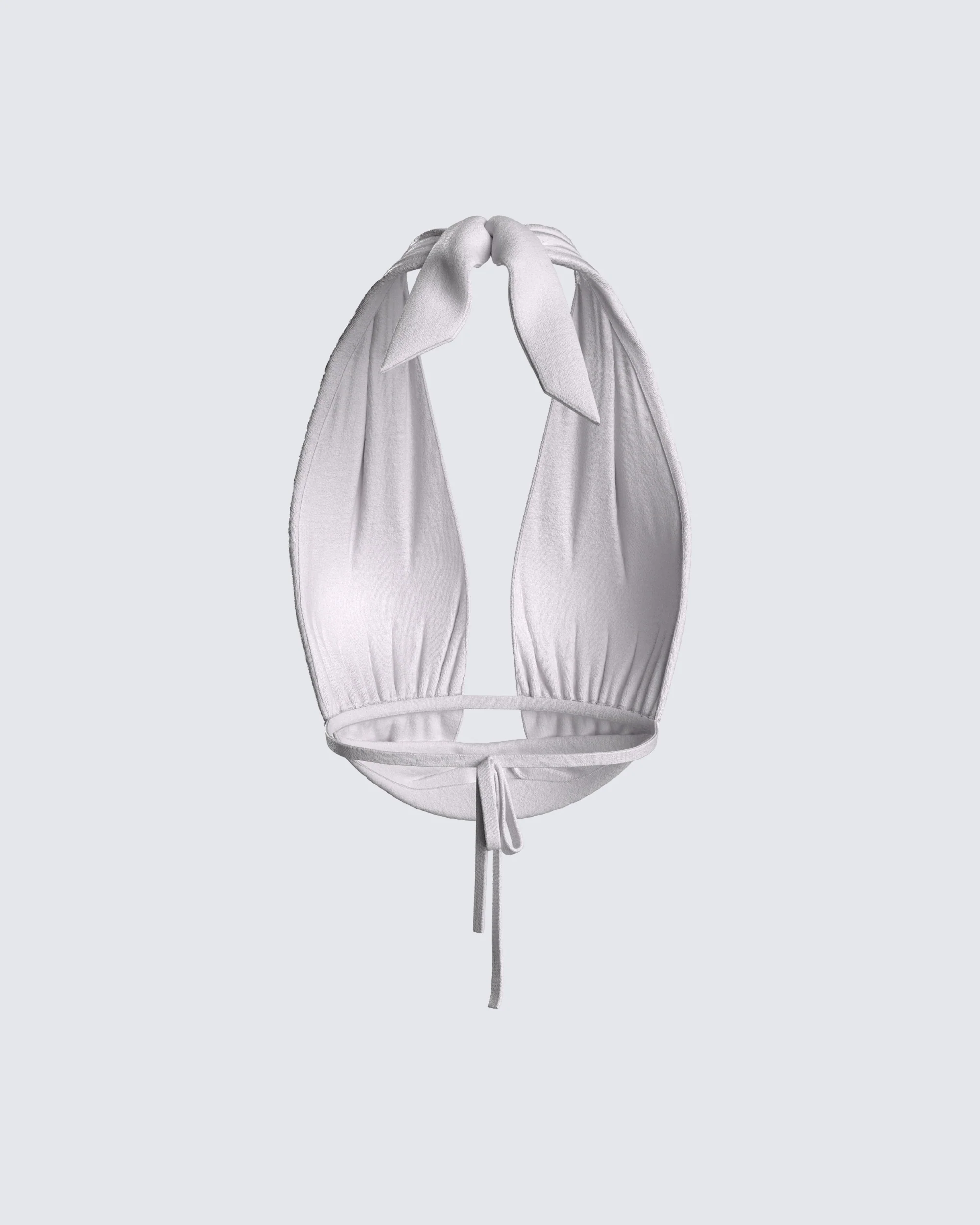 Lourdes Grey Jersey Halter Top - Image 3