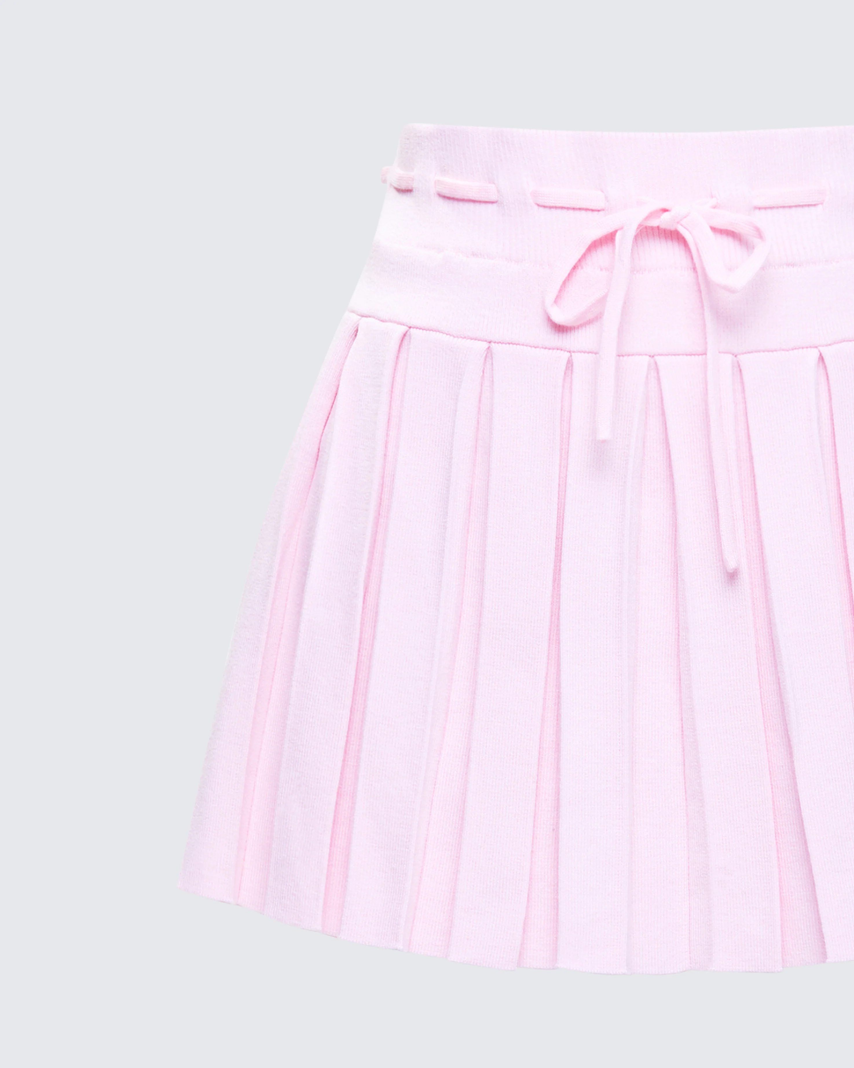 Lucien Pink Ribbon Path Knitted Pleated Skirt - Image 6