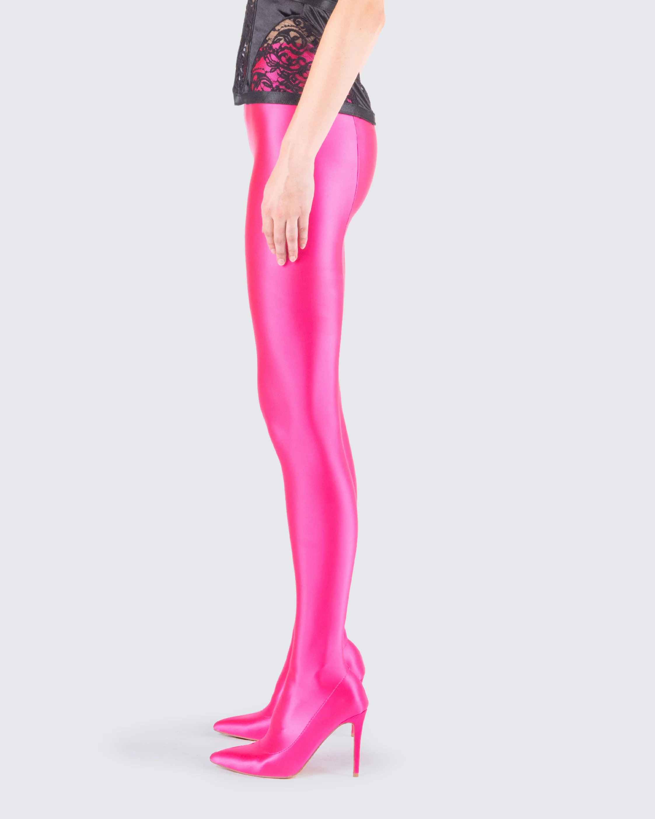 Lux Pink High Heel Leggings - Image 6