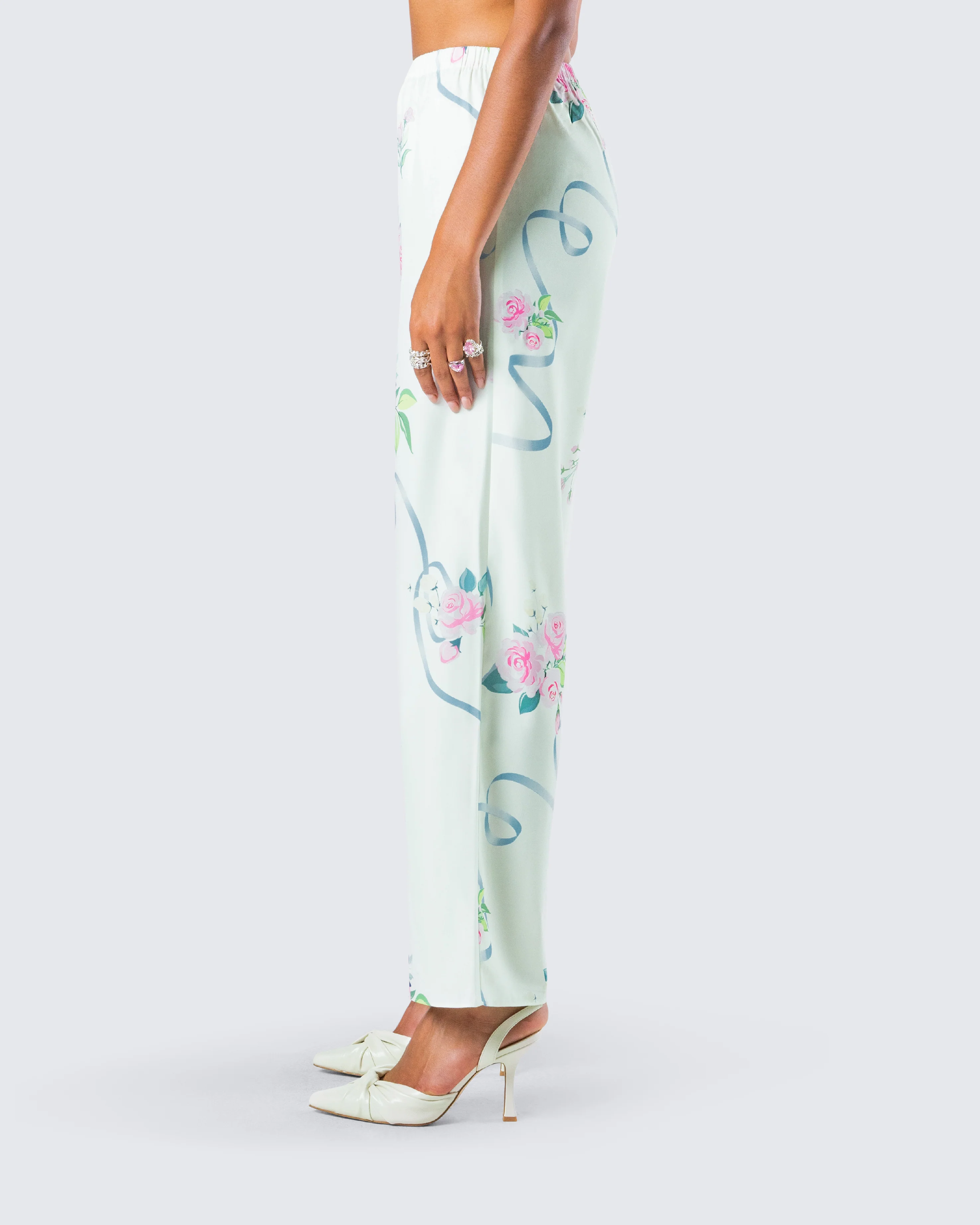 Luz Floral Print Wide Leg Pant - Image 6