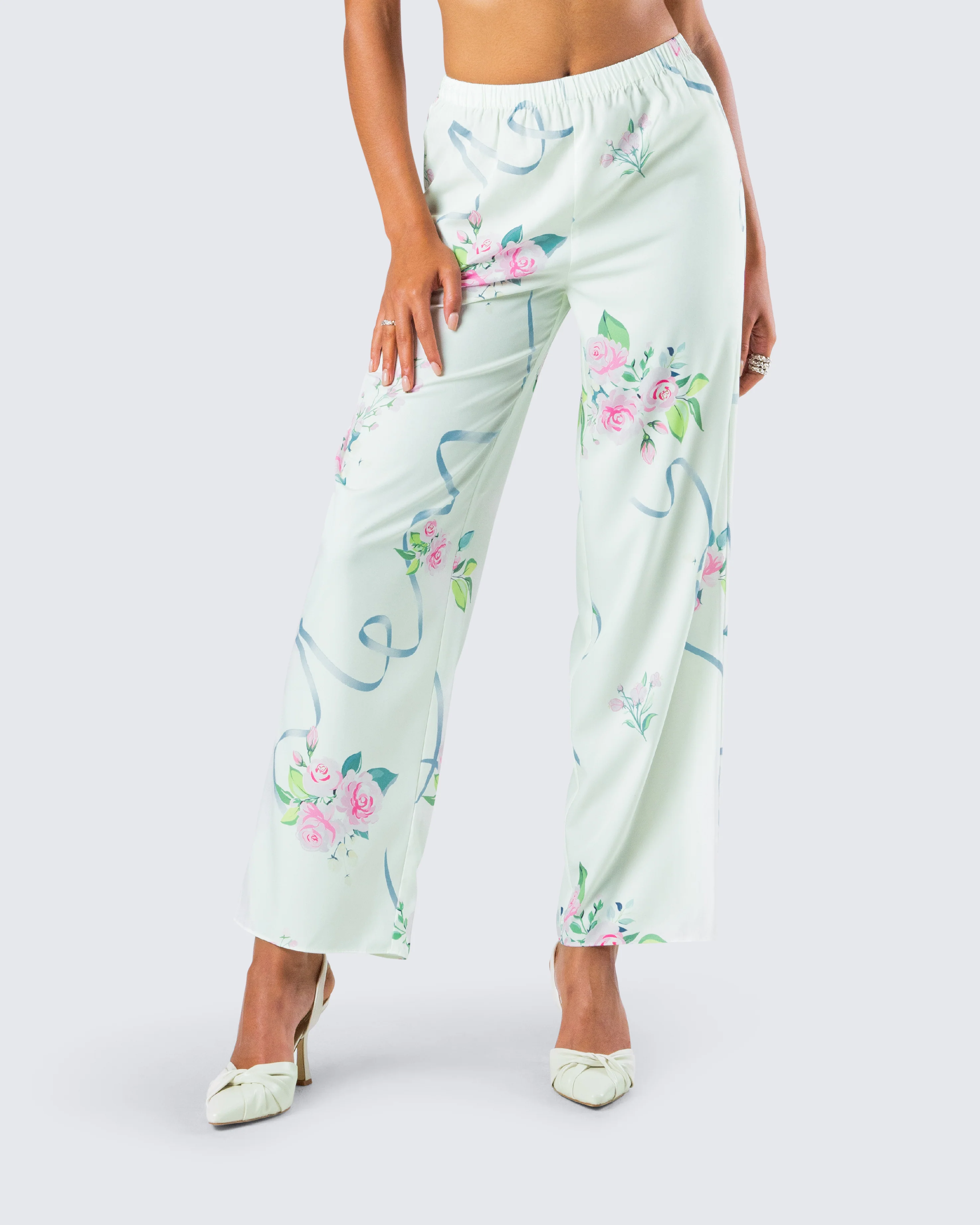 Luz Floral Print Wide Leg Pant - Image 8